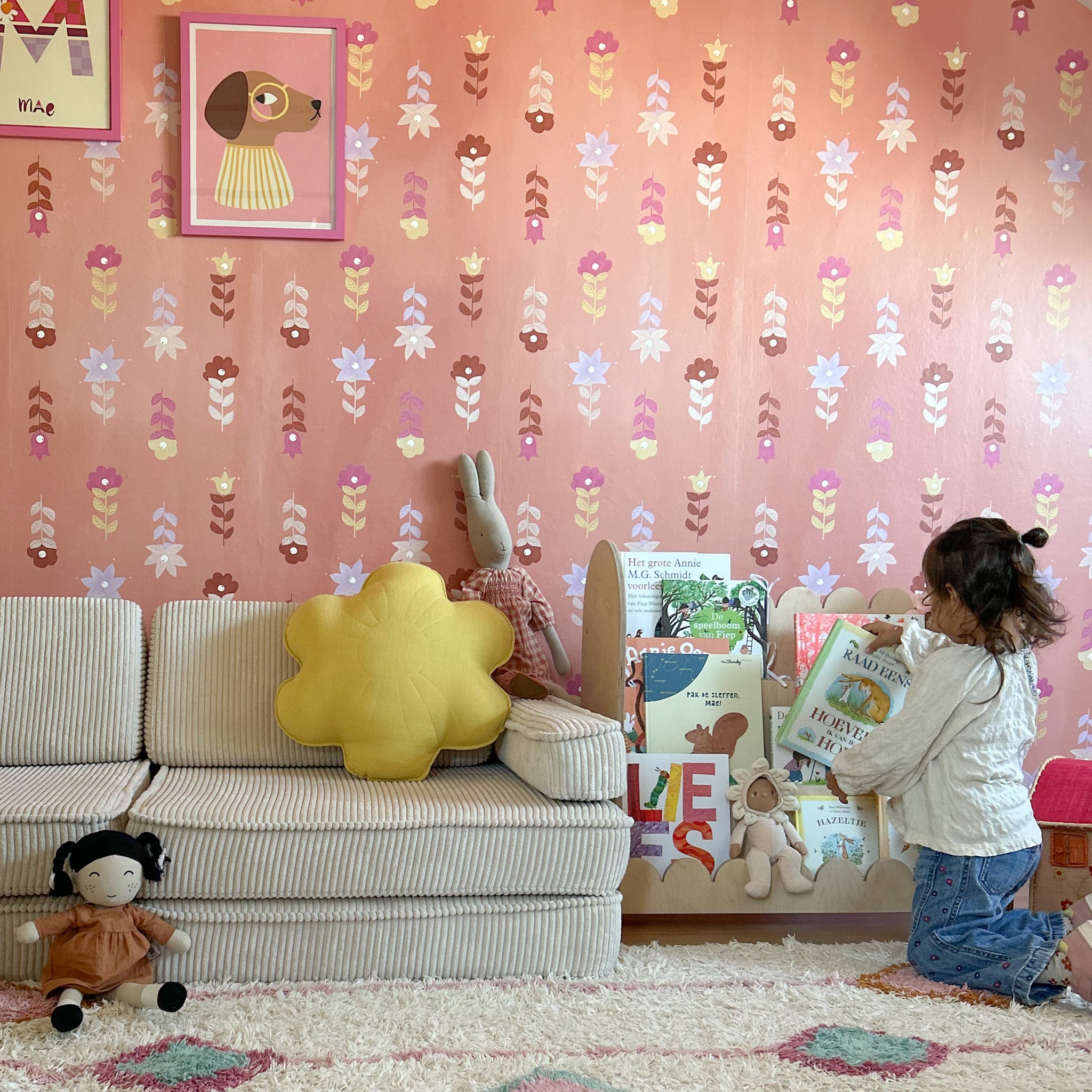 Bubble Montessori boekenkast kinderkamer | 3 treden - blank