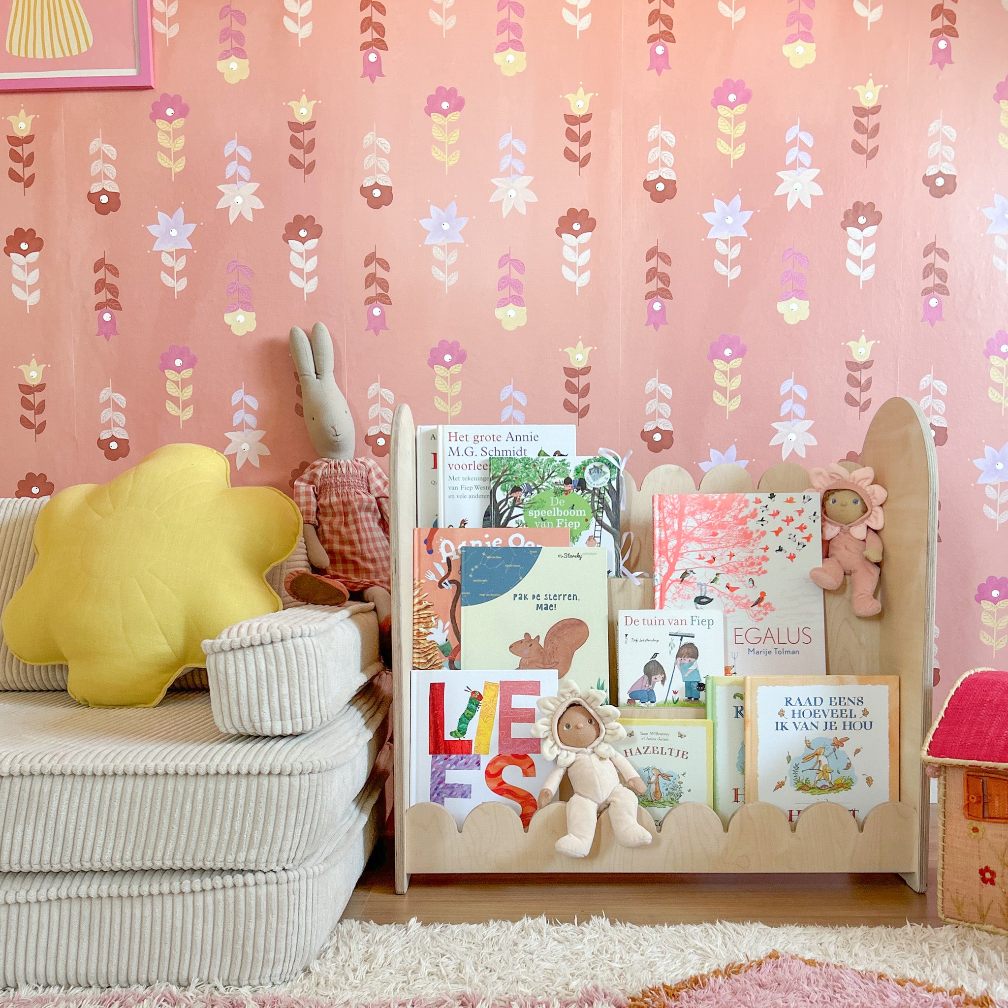 Bubble Montessori boekenkast kinderkamer | 3 treden - blank