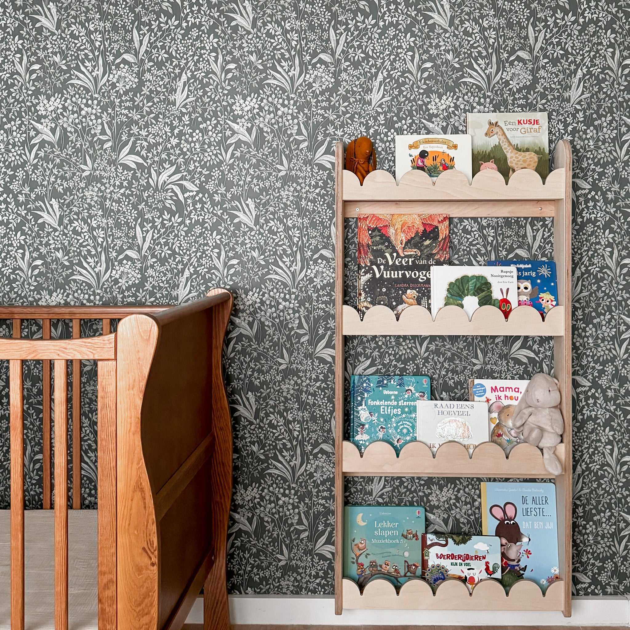 Bubble Montessori boekenrek kinderkamer | 4 planken - blank - toddie.nl ®