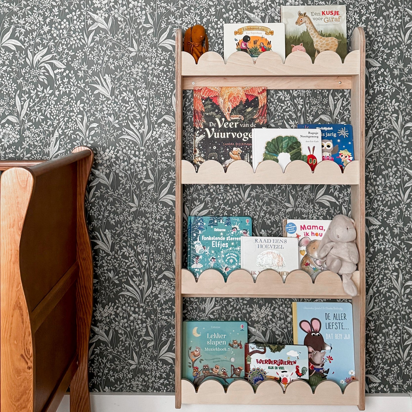 Bubble Montessori boekenrek kinderkamer | 4 planken - blank - toddie.nl ®