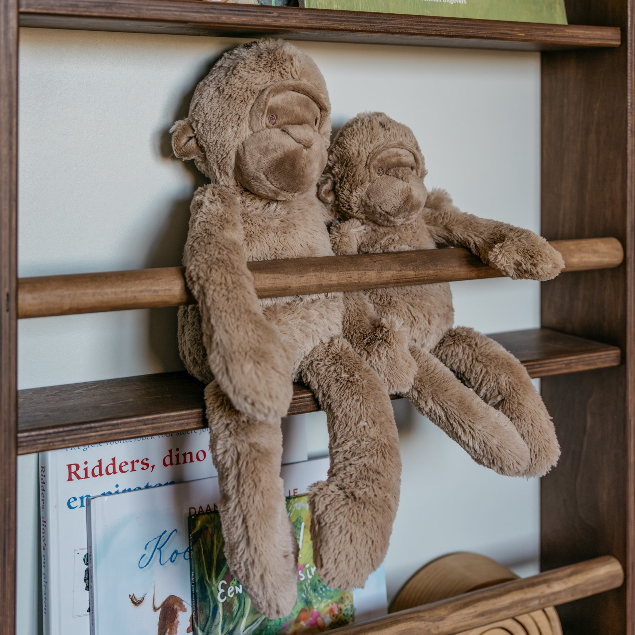Shelfie montessori boekenrek kinderkamer | 4 planken - Wengé