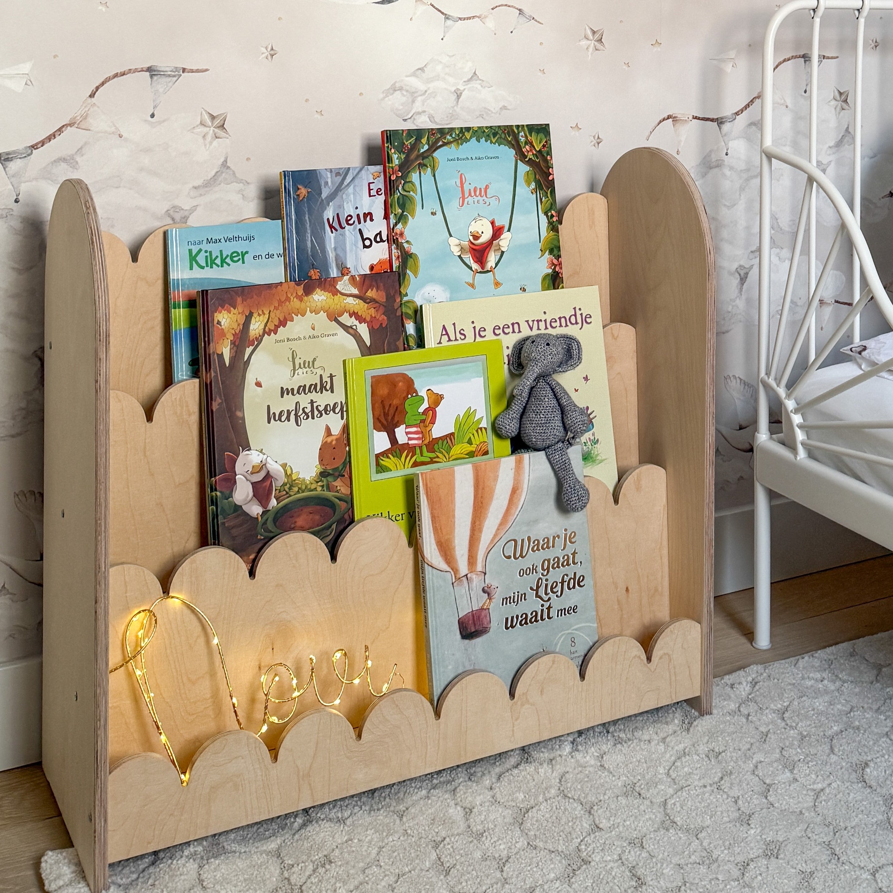 Bubble Montessori boekenkast kinderkamer | 3 treden - blank - all bubble - toddie.nl ®