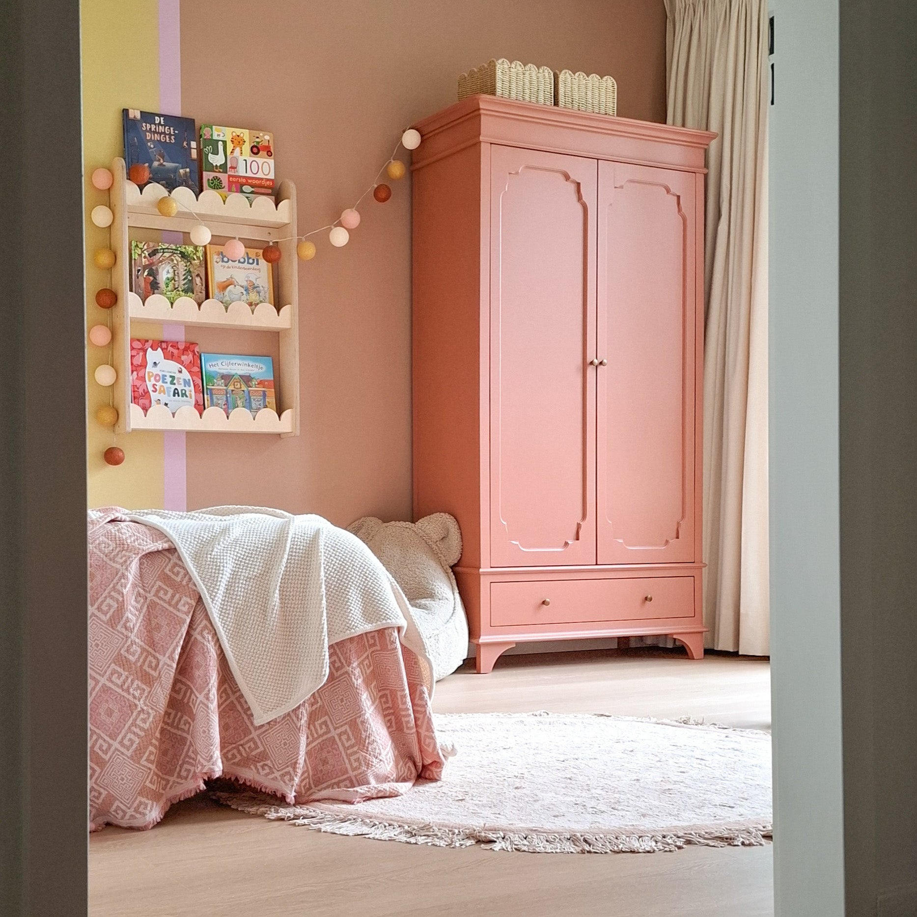 Bubble Montessori boekenrek kinderkamer | 3 planken - blank