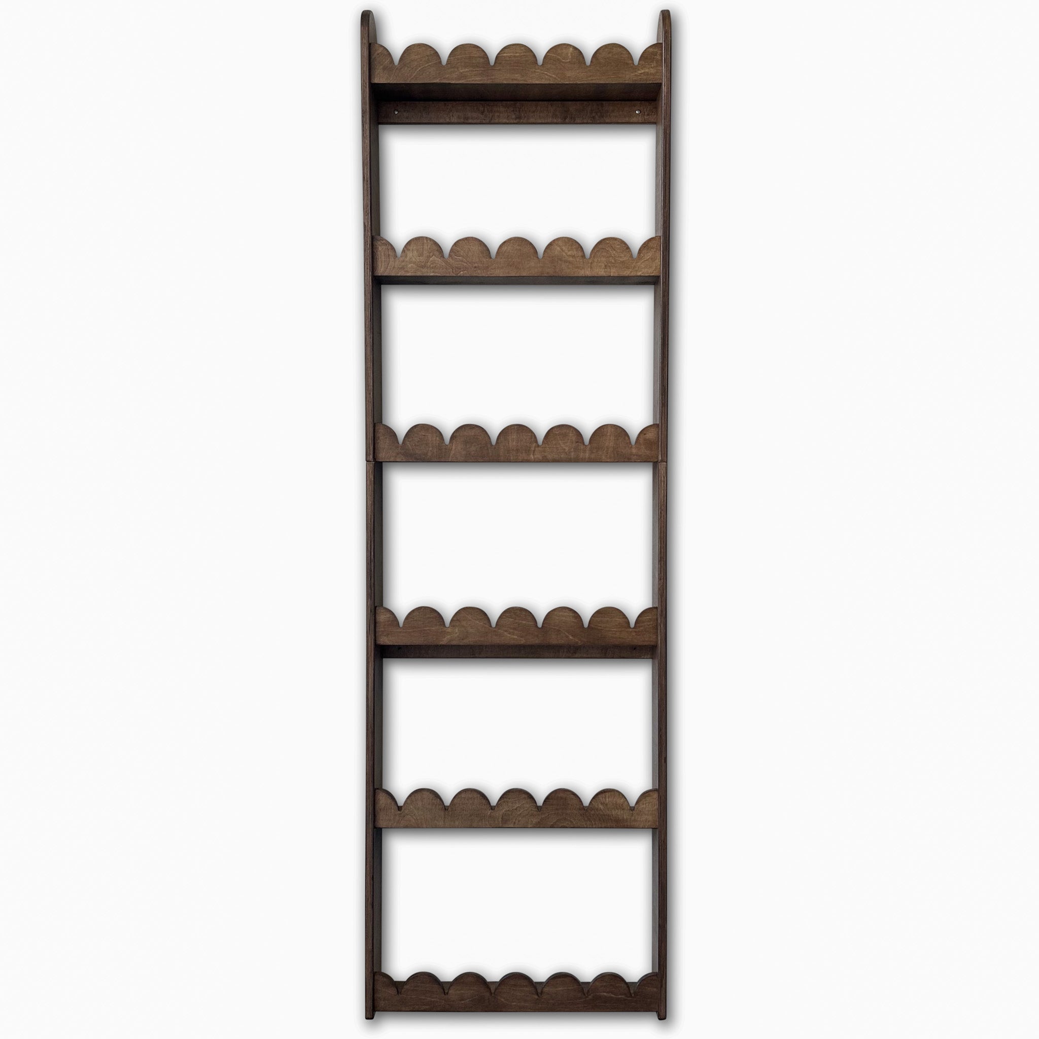 Bubble Montessori boekenrek kinderkamer | 6 planken - Wengé gebeitst