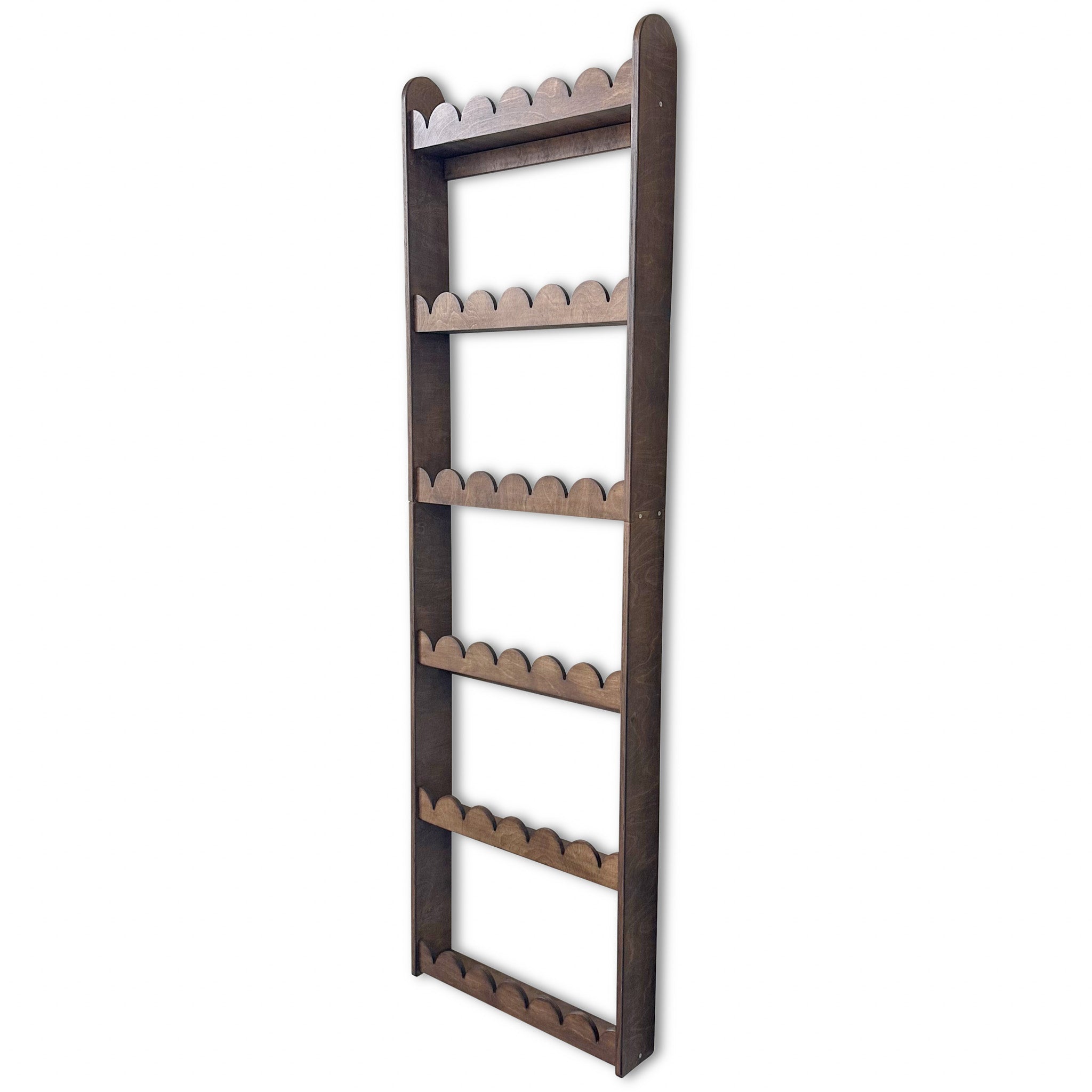 Bubble Montessori boekenrek kinderkamer | 6 planken - Wengé gebeitst