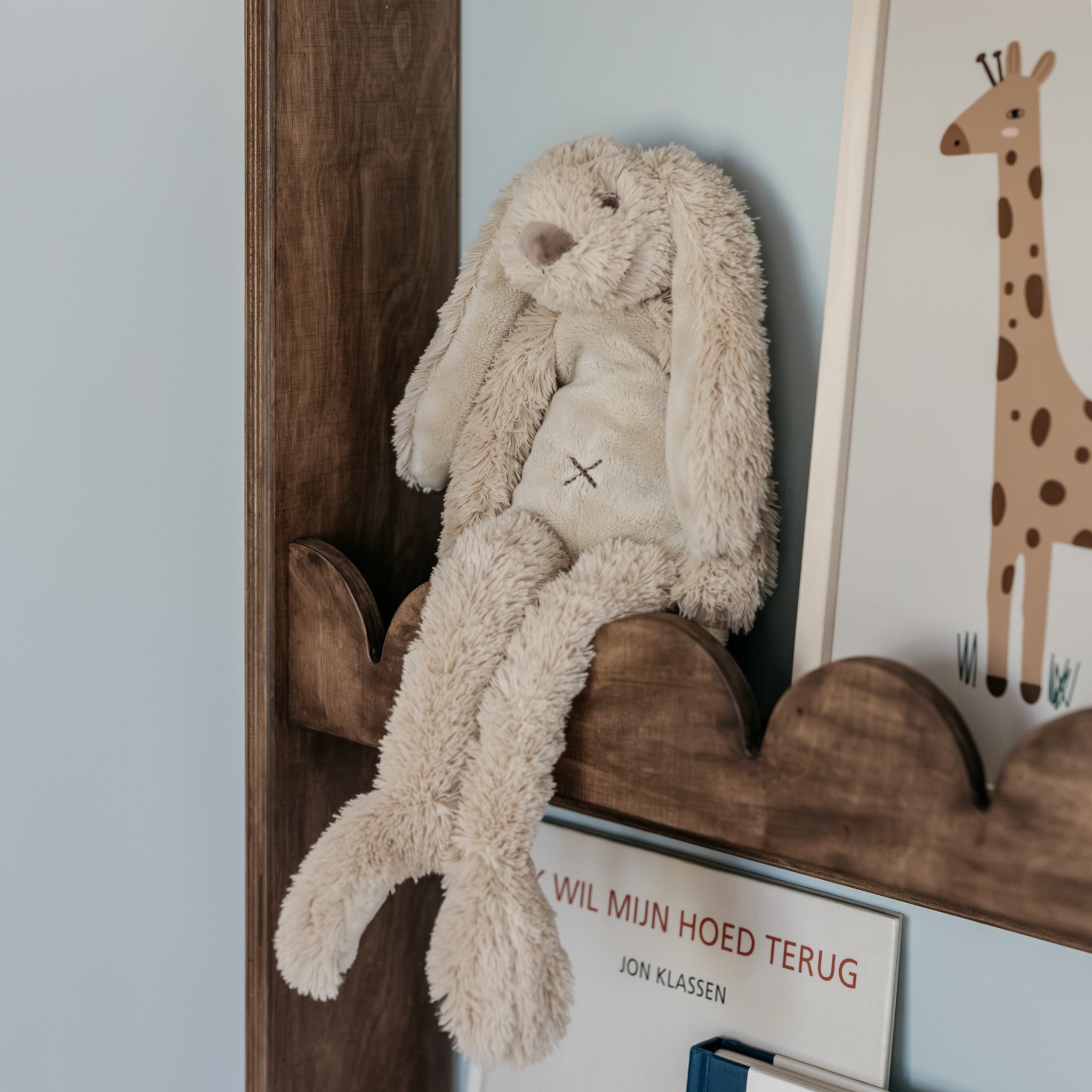 Bubble Montessori boekenrek kinderkamer | 4 planken - Wengé gebeitst - toddie.nl ®