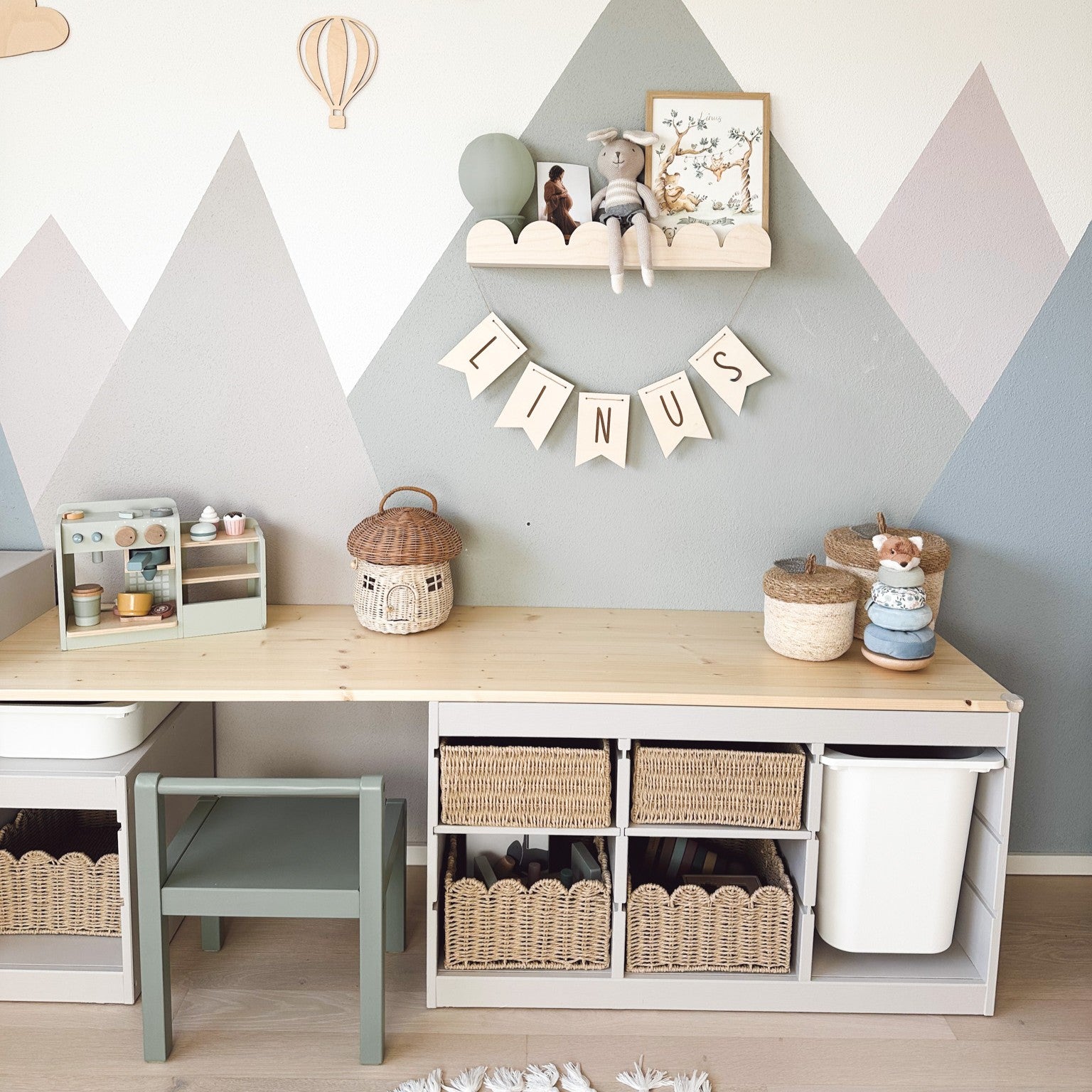 Bubble Montessori boekenrek kinderkamer | 1 plank - blank