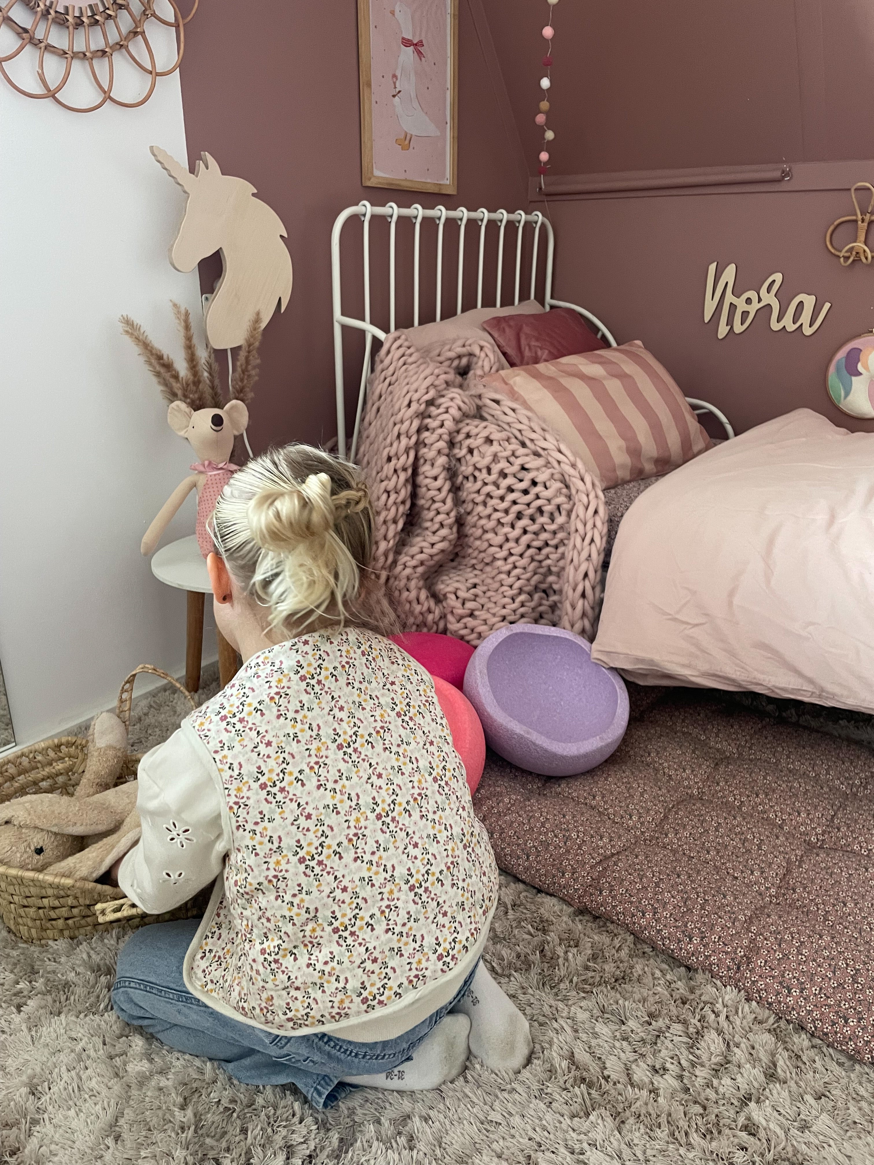 Houten wandlamp kinderkamer | Eenhoorn - blank - toddie.nl ®