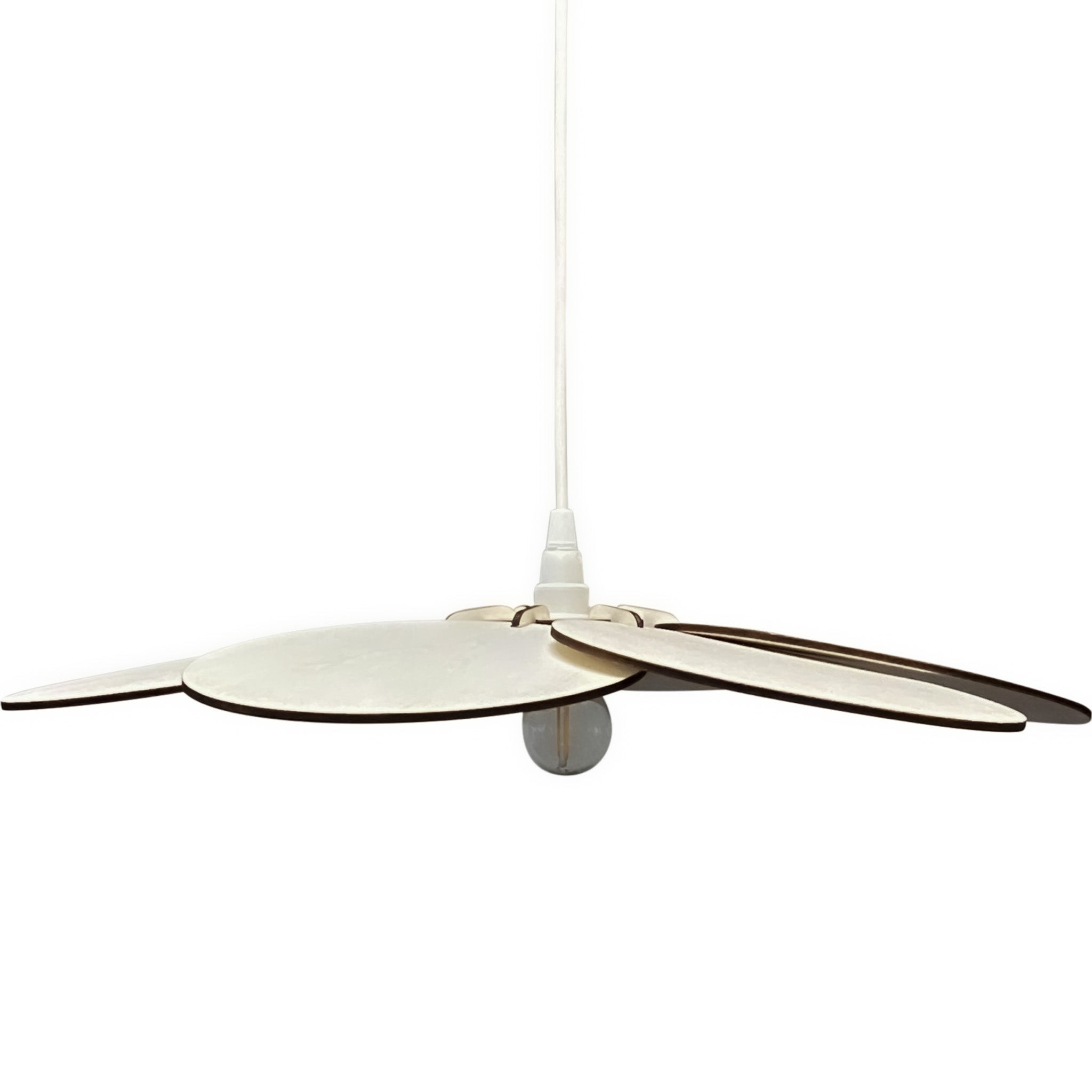 Træhængelampe til børneværelse | Blomst - blank