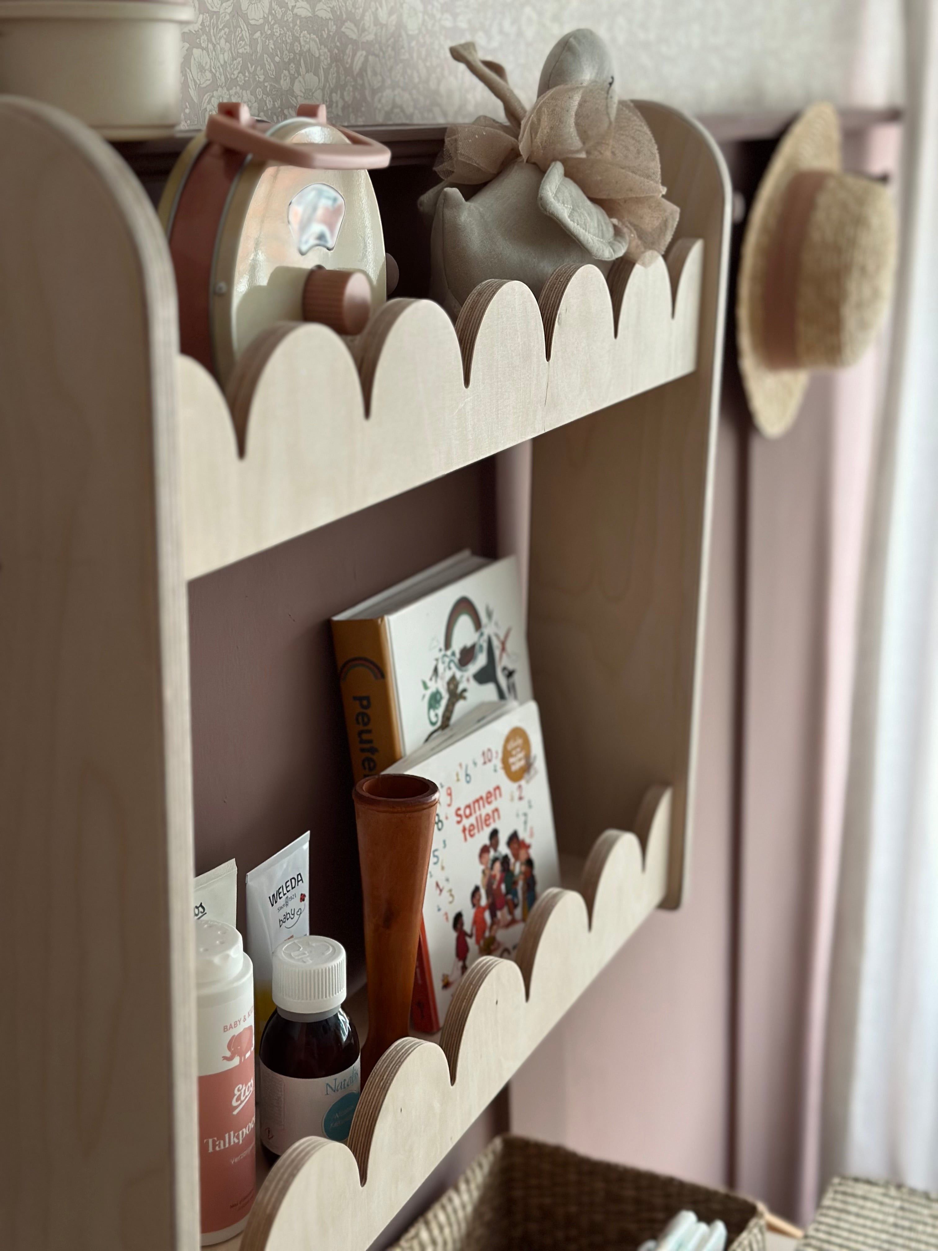 Bubble Montessori reol til børneværelse | 2 planker - blanke