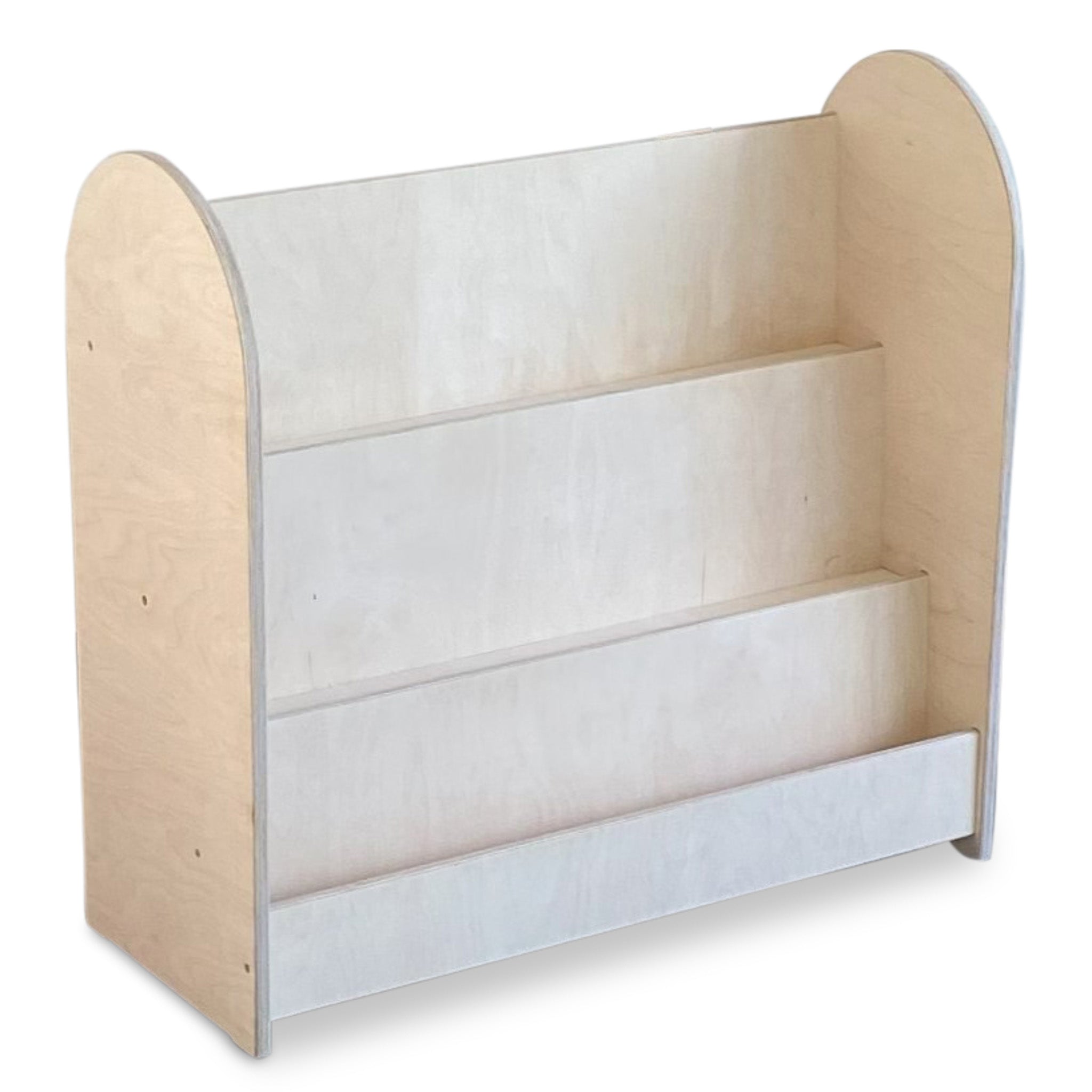 Round Montessori boekenkast kinderkamer | 3 treden - blank