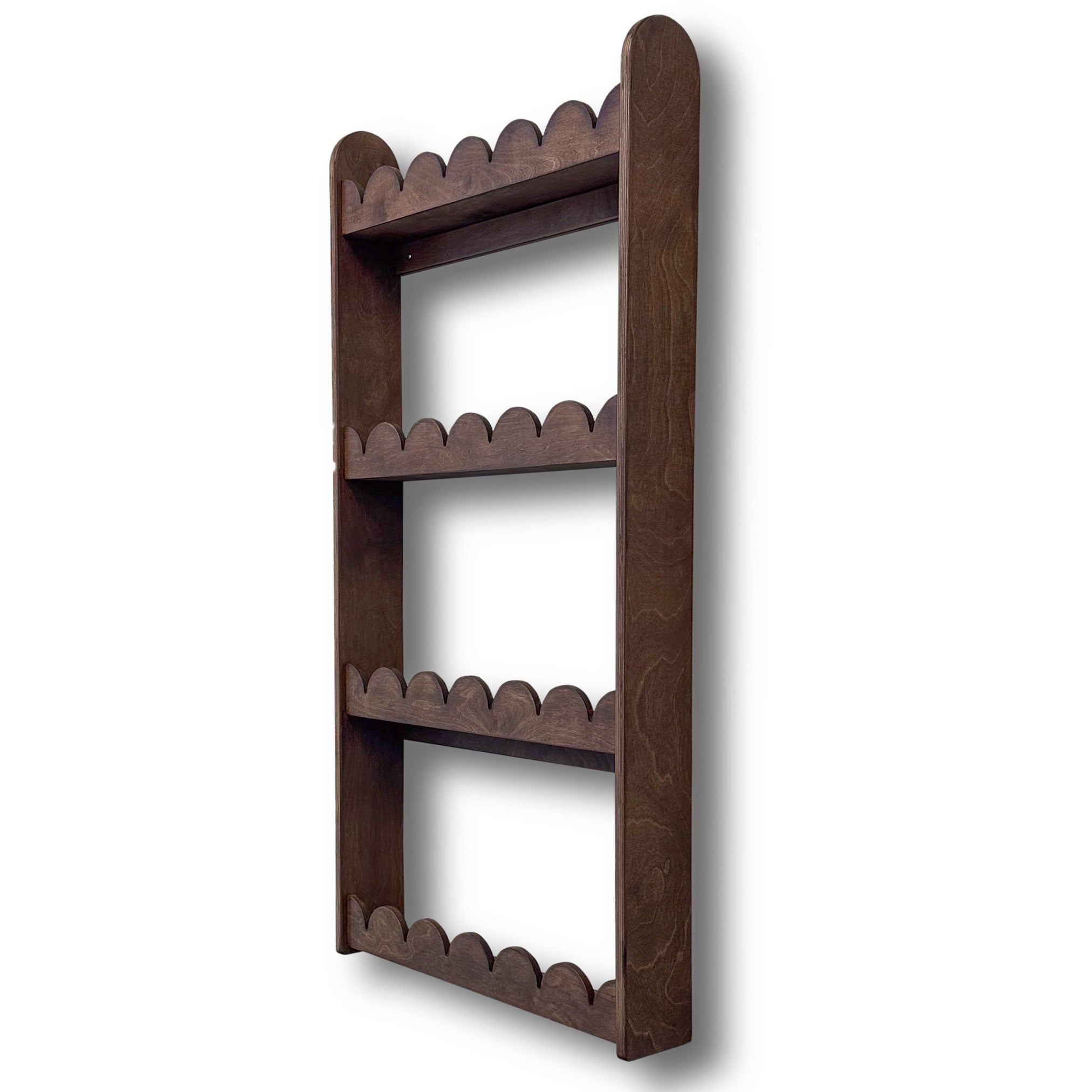 Bubble Montessori boekenrek kinderkamer | 4 planken - Wengé gebeitst - toddie.nl ®