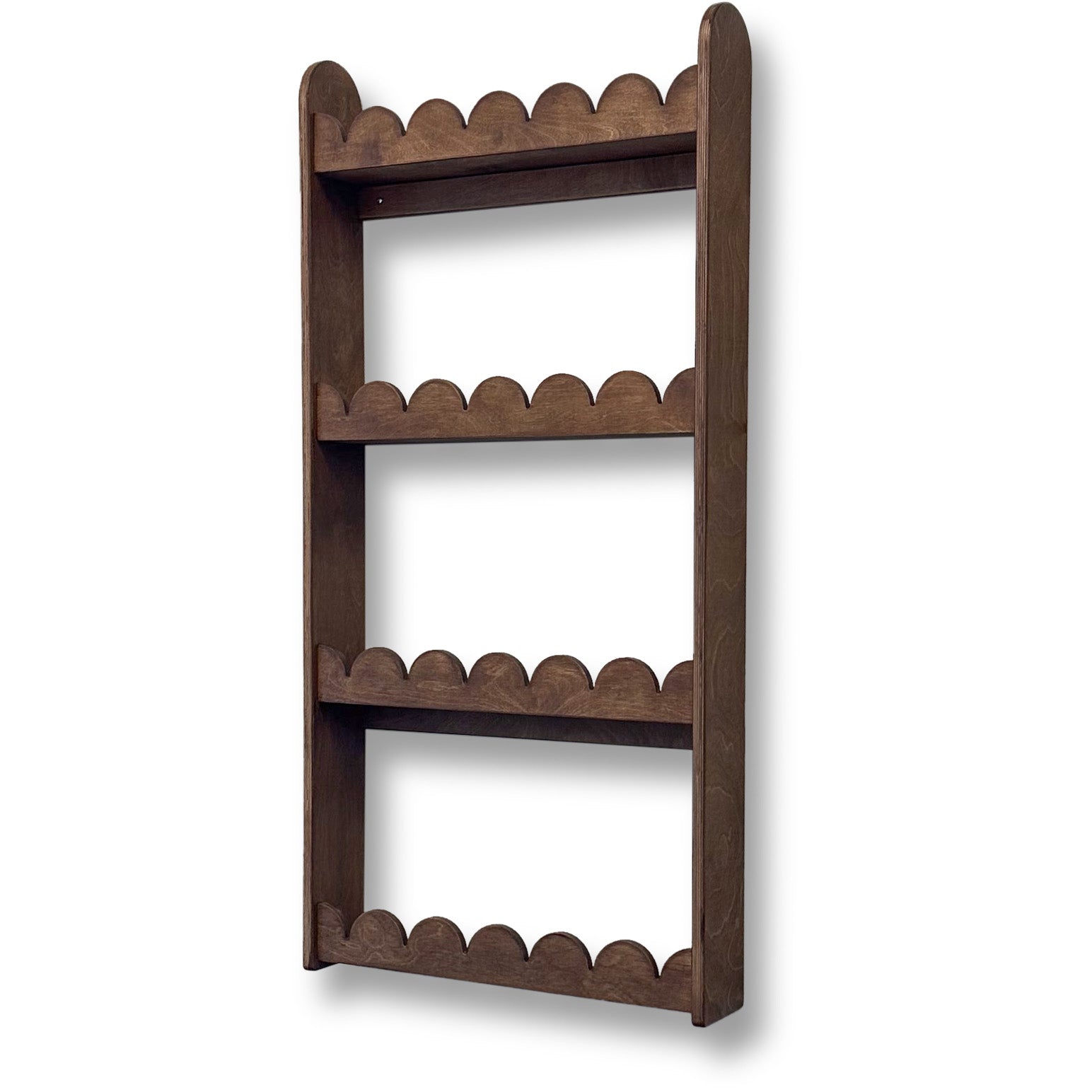 Bubble Montessori boekenrek kinderkamer | 4 planken - Wengé gebeitst - toddie.nl ®