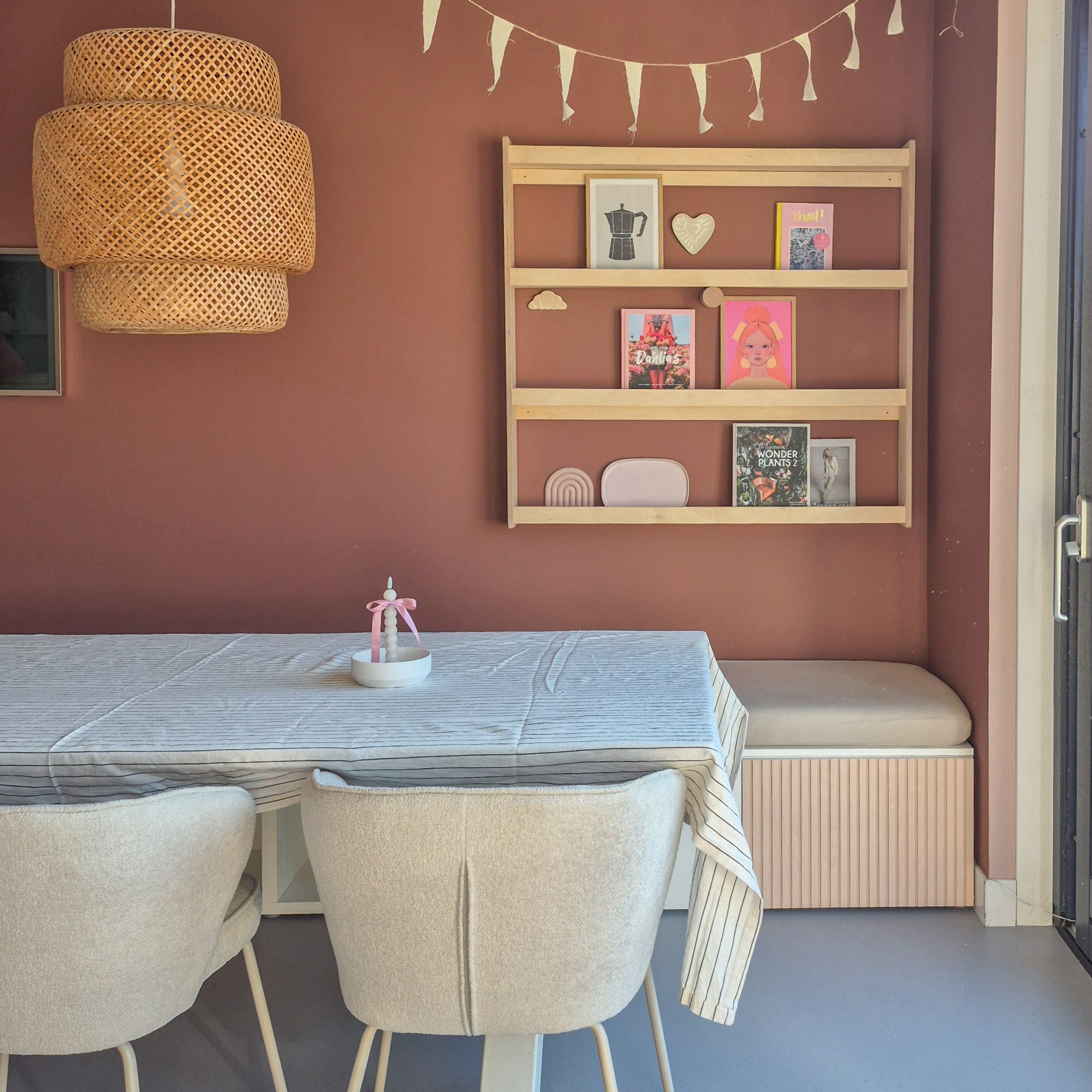 Levo bordenrek | 4 planken - blank - toddie.nl ®