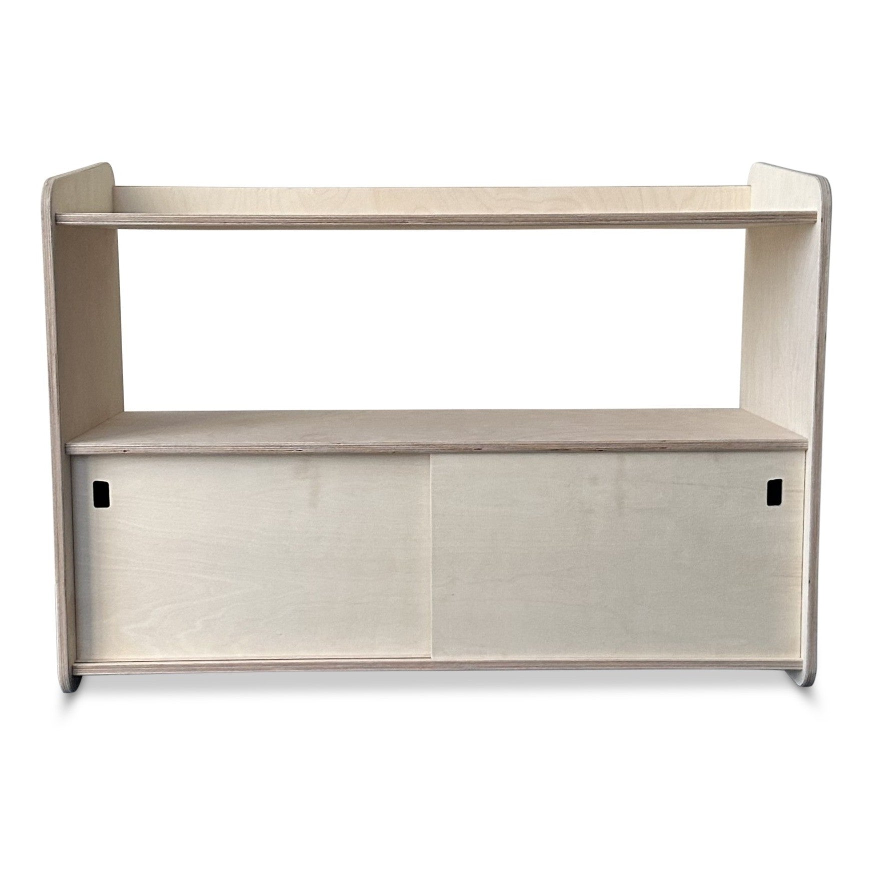 Jollie Montessori speelgoedkast met schuifdeurtjes | Boekenkast 3 planken - blank - toddie.nl ®