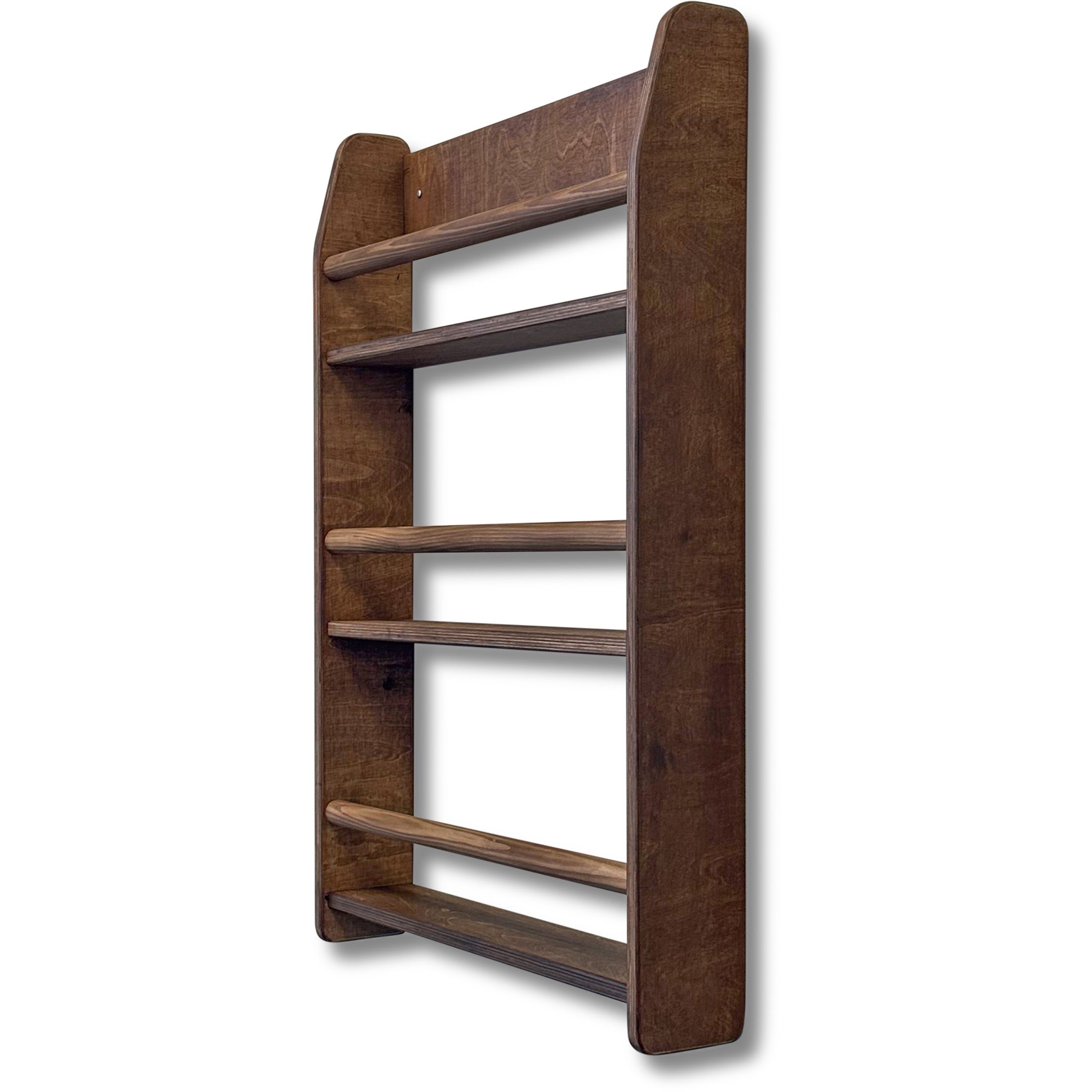 Shelfie montessori boekenrek kinderkamer | 3 planken - Wengé gebeitst