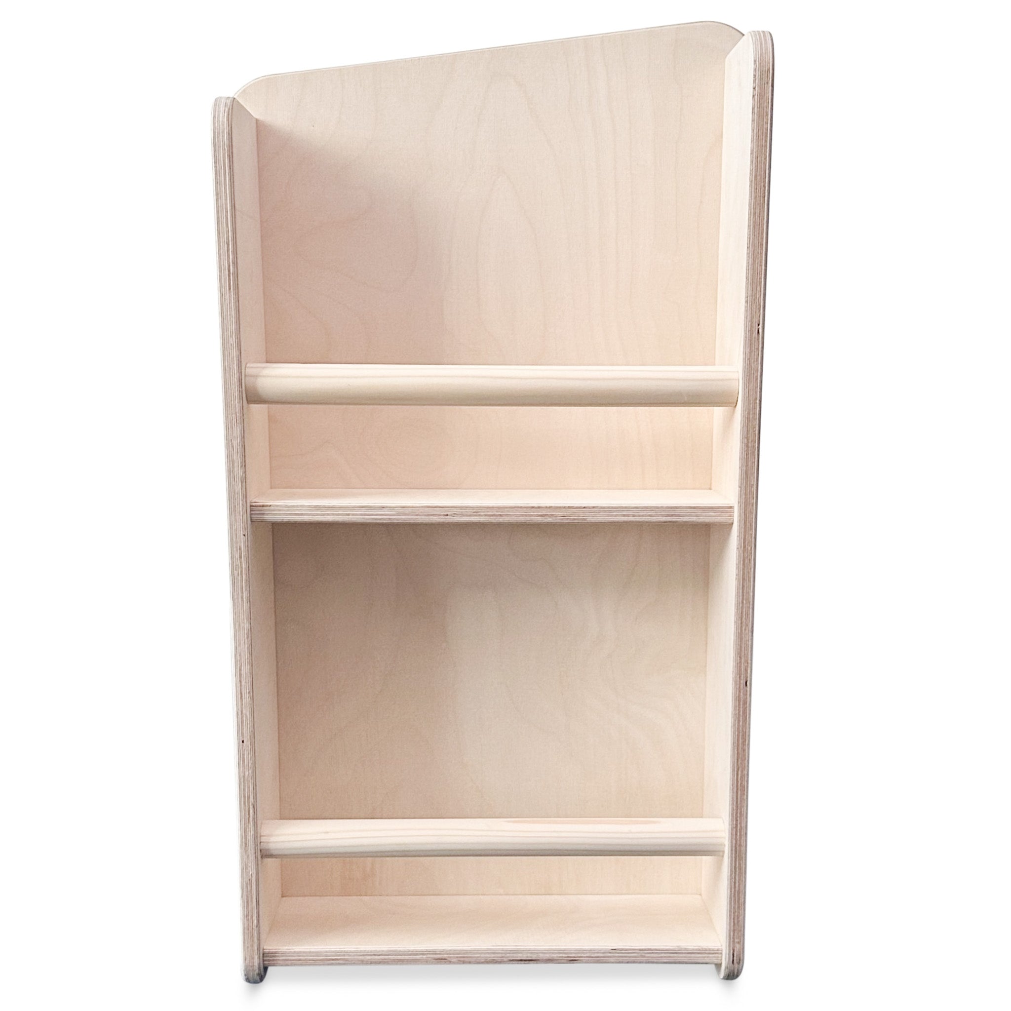 Jollie montessori open speelgoedkast met boekenkast+ rijdende opbergkisten | Boekenkast 2 planken - blank