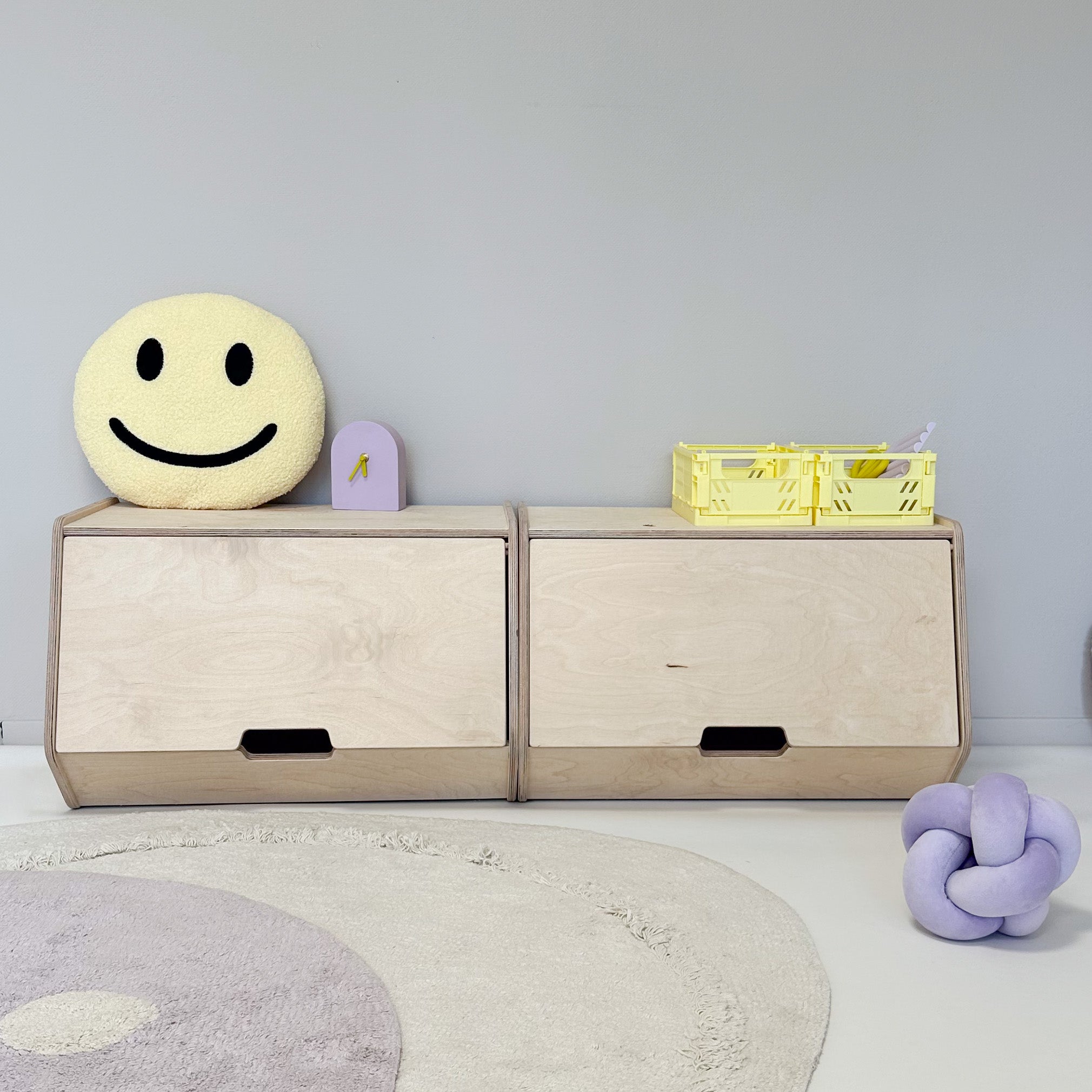 Stowie stabelbar opbevaringskasse med låg - blank