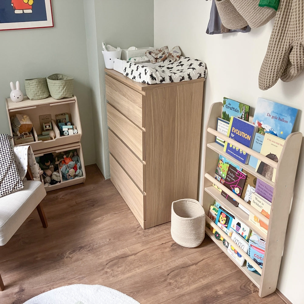 Stowie stabelbar opbevaringskasse med låg - blank