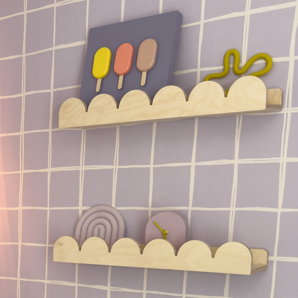 Bubble Montessori boekenrek kinderkamer | 1 plank - blank