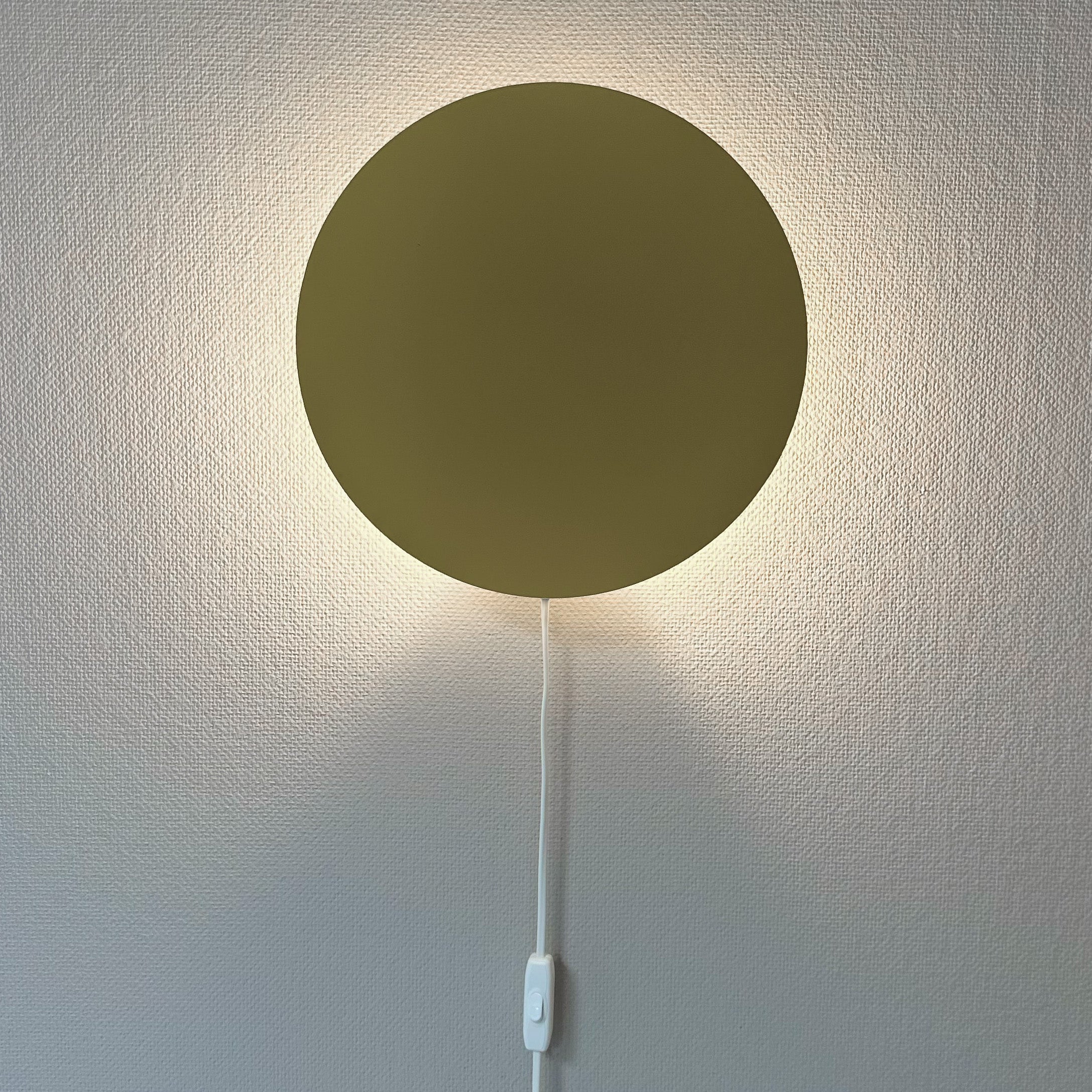 Houten wandlamp kinderkamer | cirkel true joy yellow