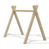 Blank houten babygym, zonder hangers (apart verkrijgbaar), Tipi vorm massief hout - toddie.nl