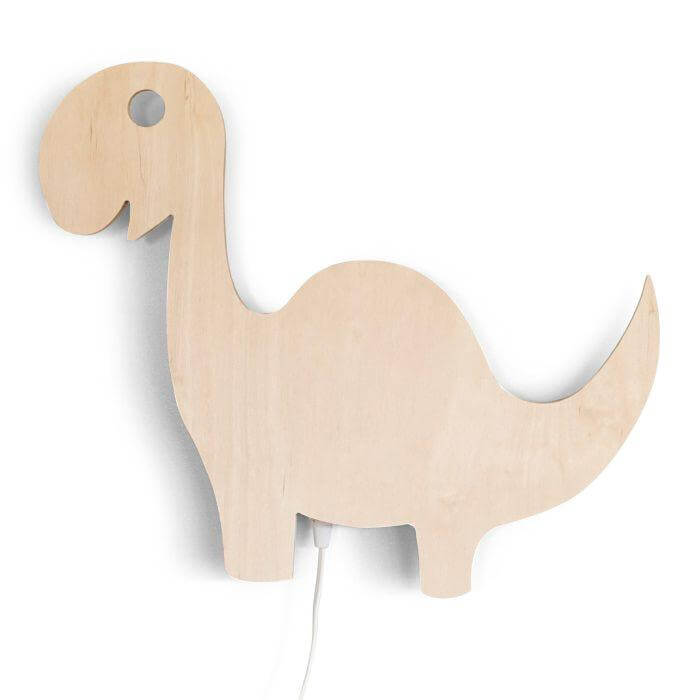 Houten wandlamp kinderkamer | Dino - multiplex - toddie.nl