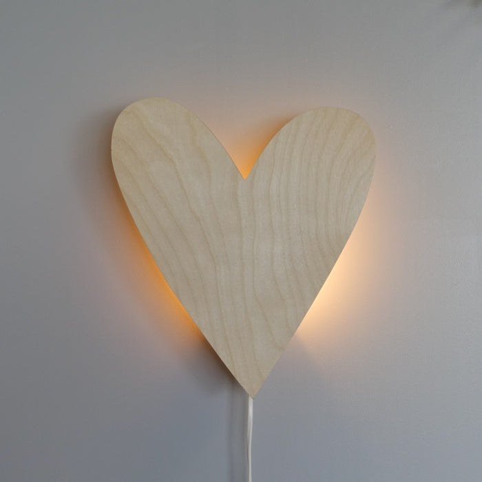 Houten wandlamp kinderkamer | Hart - toddie.nl