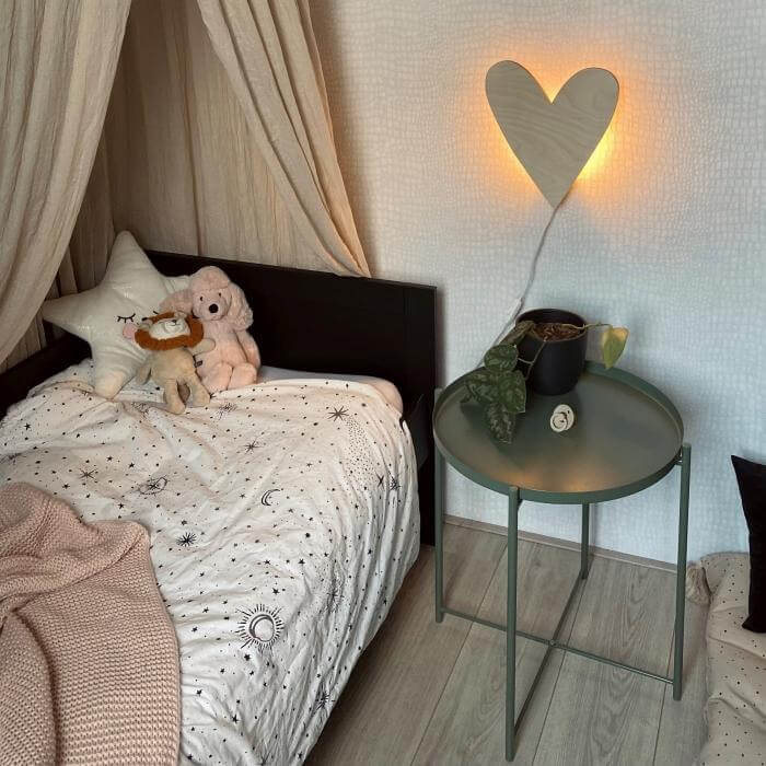 Houten wandlamp kinderkamer | Hart - toddie.nl
