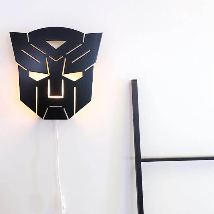 Houten wandlamp kinderkamer | Transformer - toddie.nl