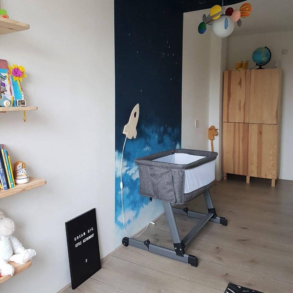 Houten wandlamp kinderkamer | Raket - toddie.nl
