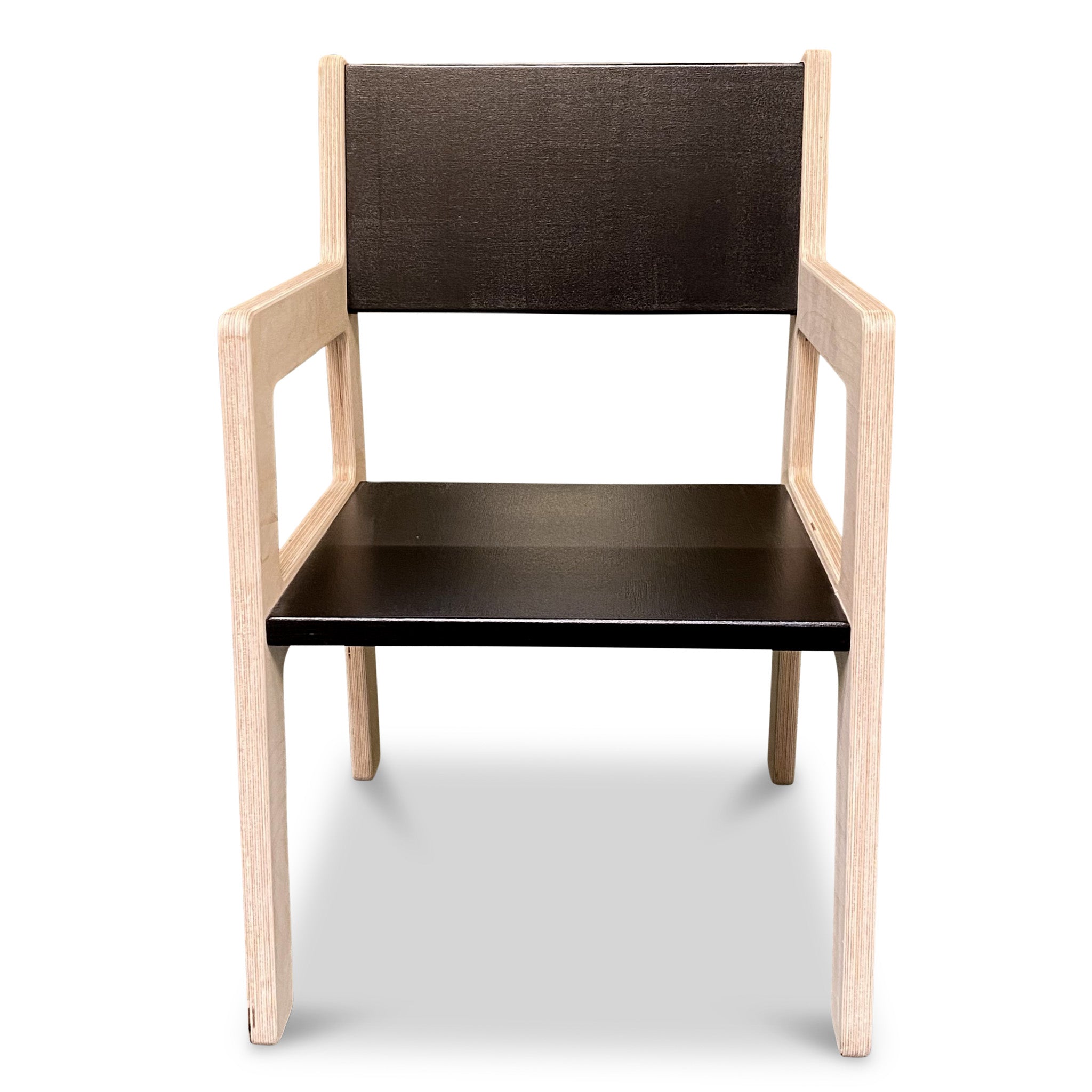 Houten kinderstoeltje 3-6 jaar, kleuterstoeltje | zwart - toddie.nl