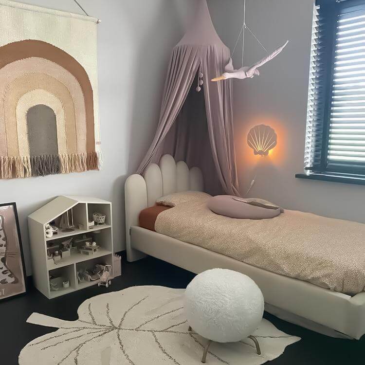 Houten wandlamp kinderkamer | Schelp - toddie.nl
