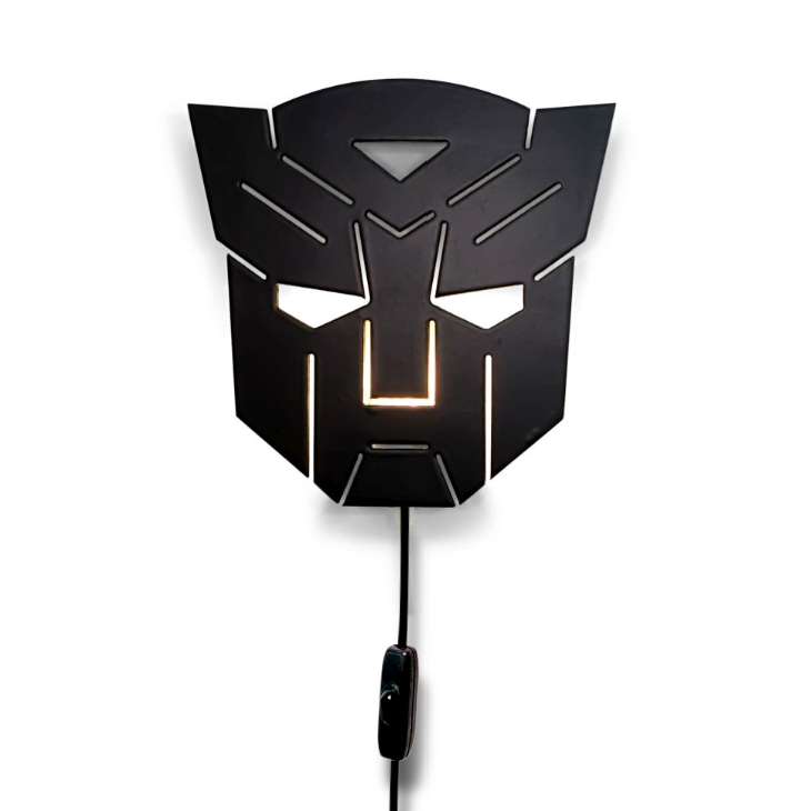 Houten wandlamp kinderkamer | Transformer - toddie.nl