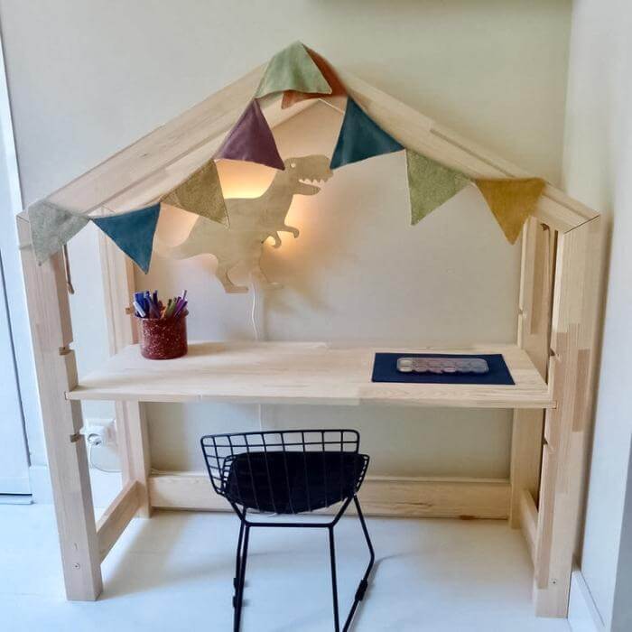 Houten wandlamp kinderkamer | Tyrannosaurus - toddie.nl