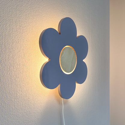 Houten wandlamp kinderkamer | Bloem - Lila - toddie.nl ®