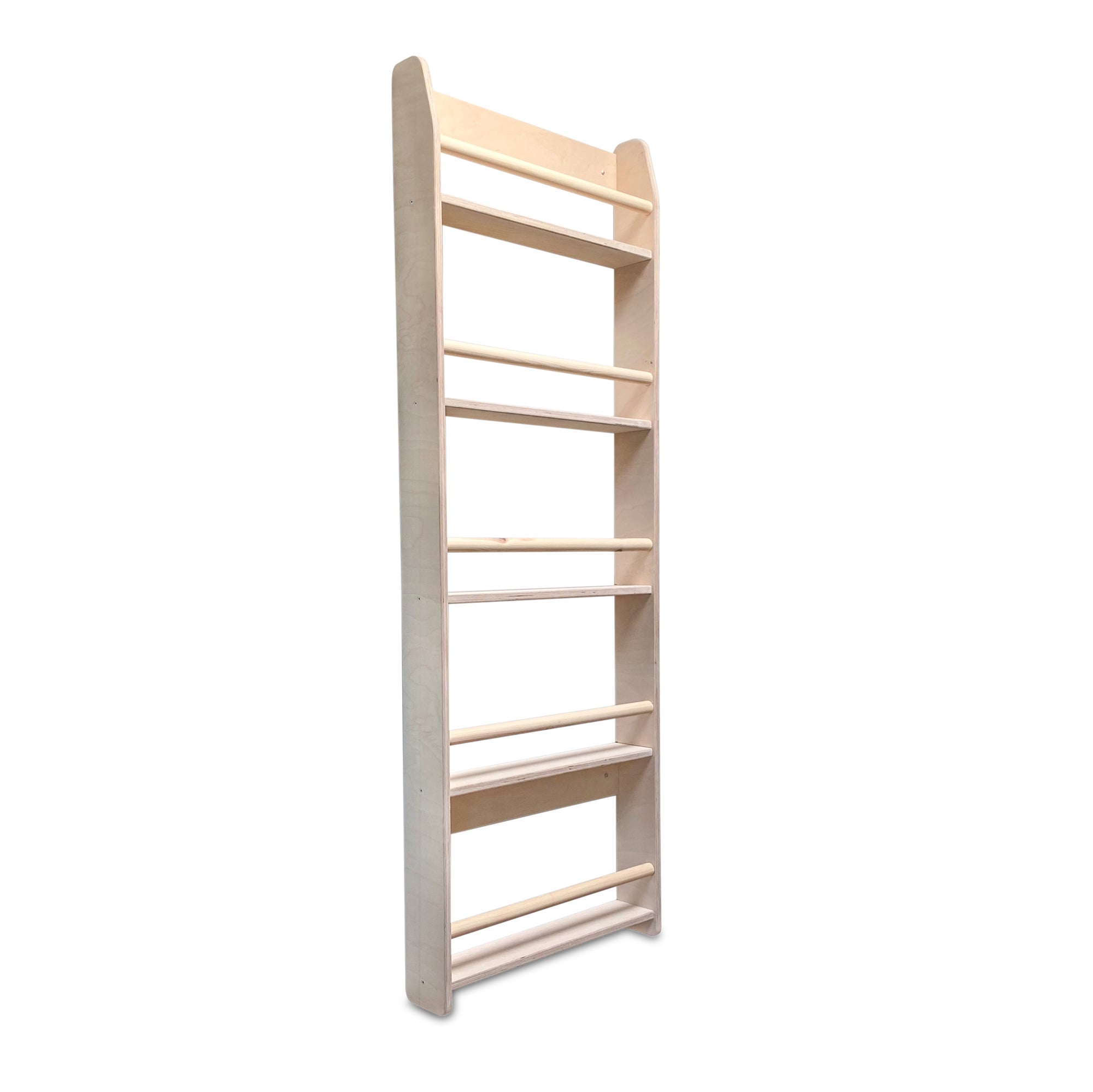 Montessori boekenrek kinderkamer | 4 planken - wengé gebeitst 141x60x12