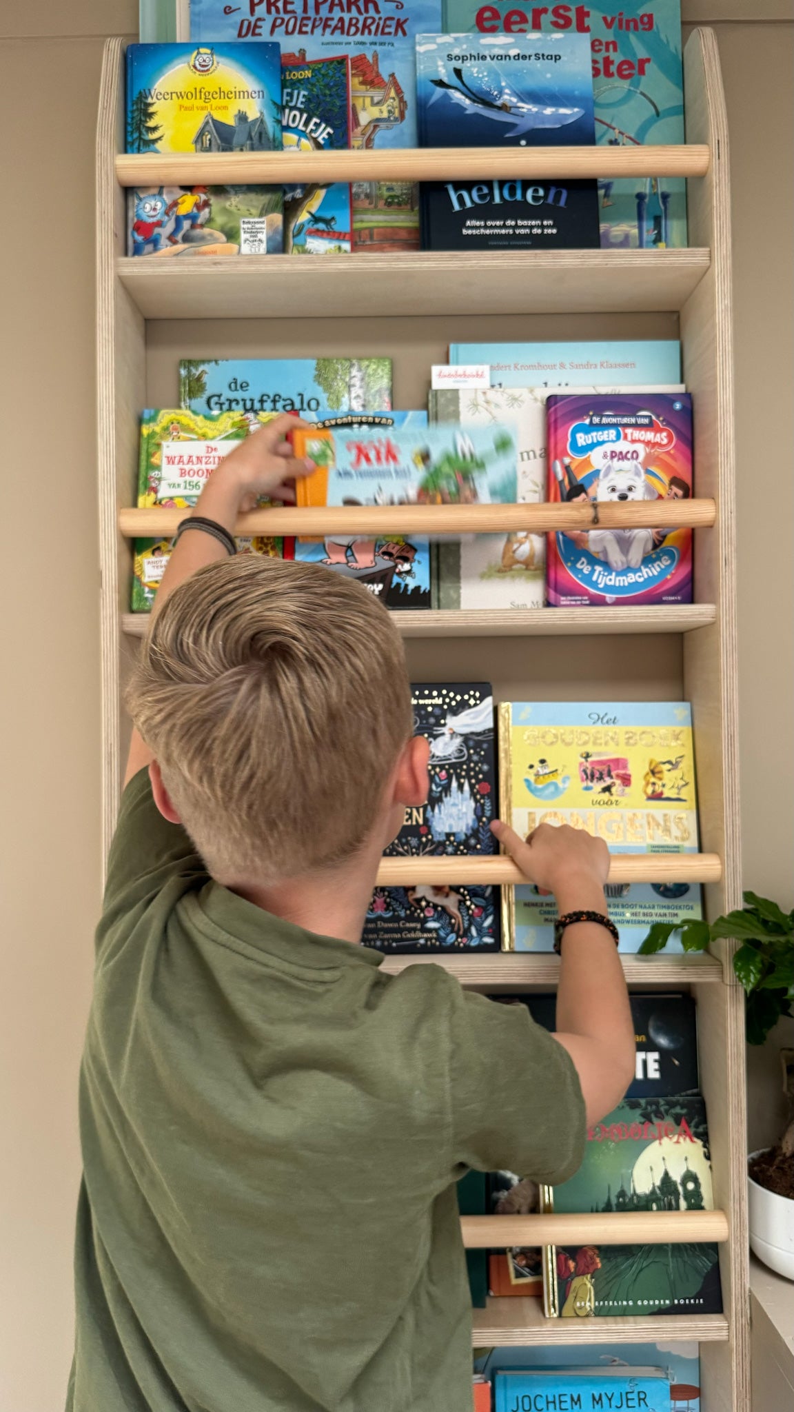 Shelfie montessori boekenrek kinderkamer | 6 planken - blank