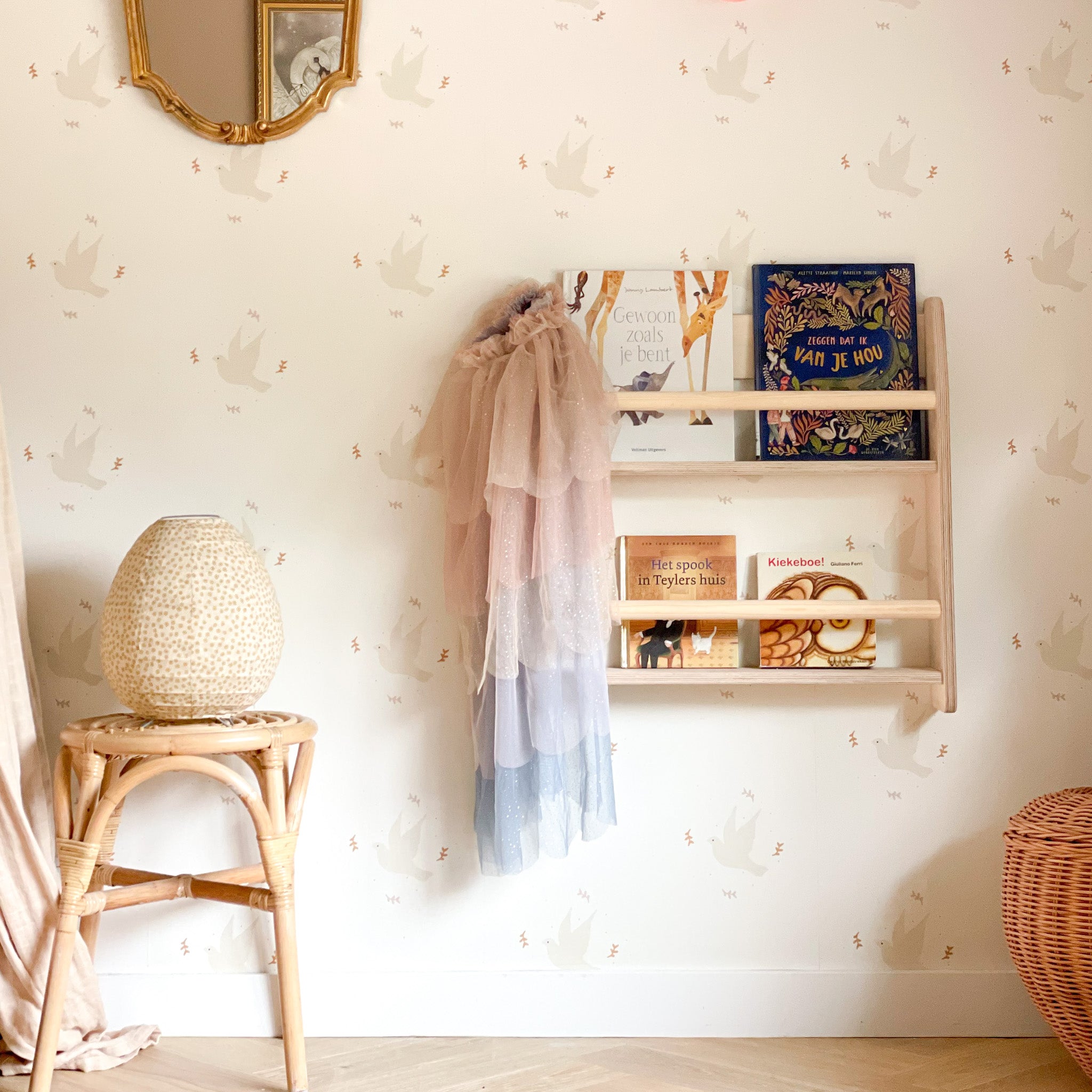 Boekenrek kinderkamer 2 planken | Montessori - toddie.nl