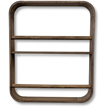 Novie montessori rond boekenrek kinderkamer | 2 planken - Wengé gebeitst - toddie.nl ®