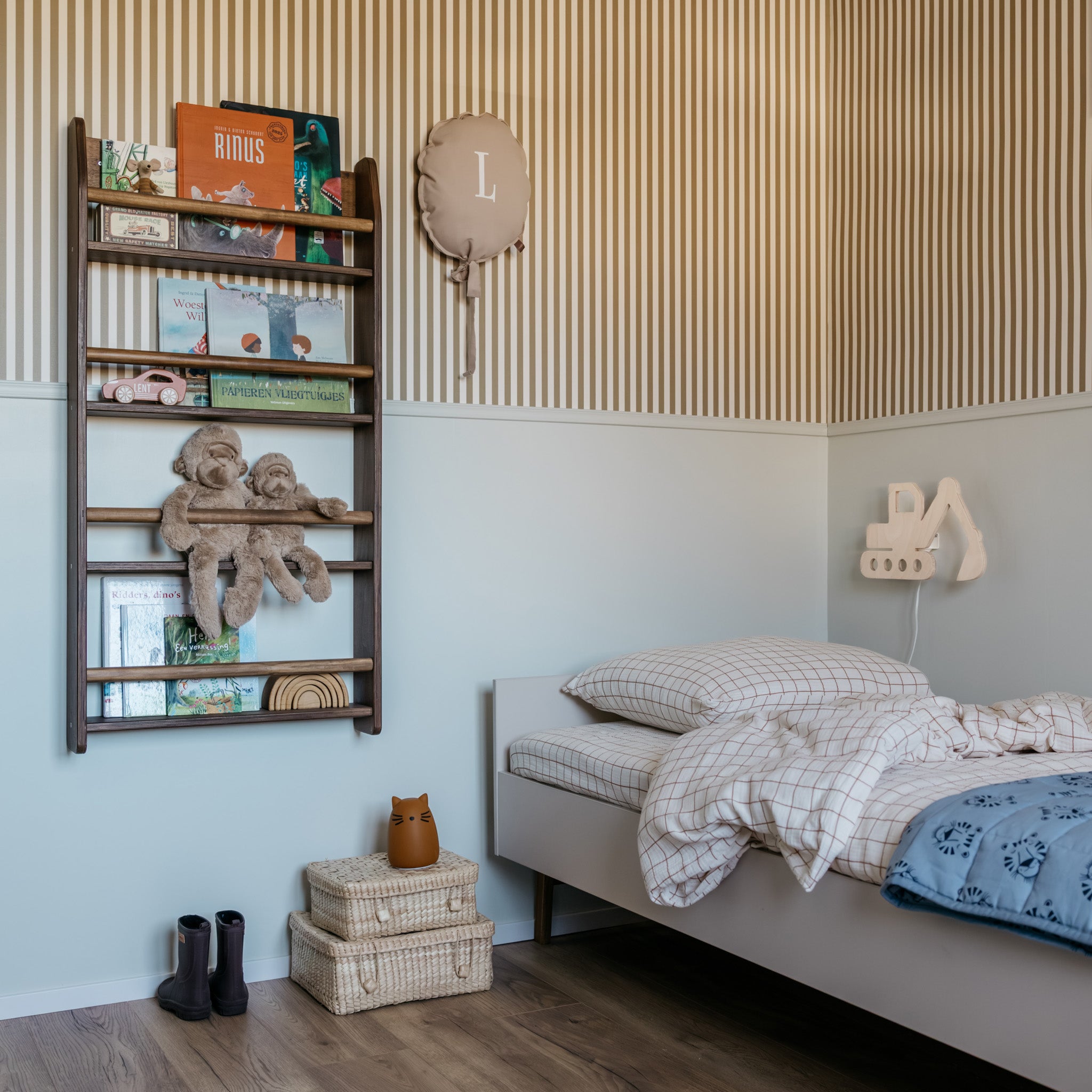 Shelfie montessori boekenrek kinderkamer | 4 planken - Wengé