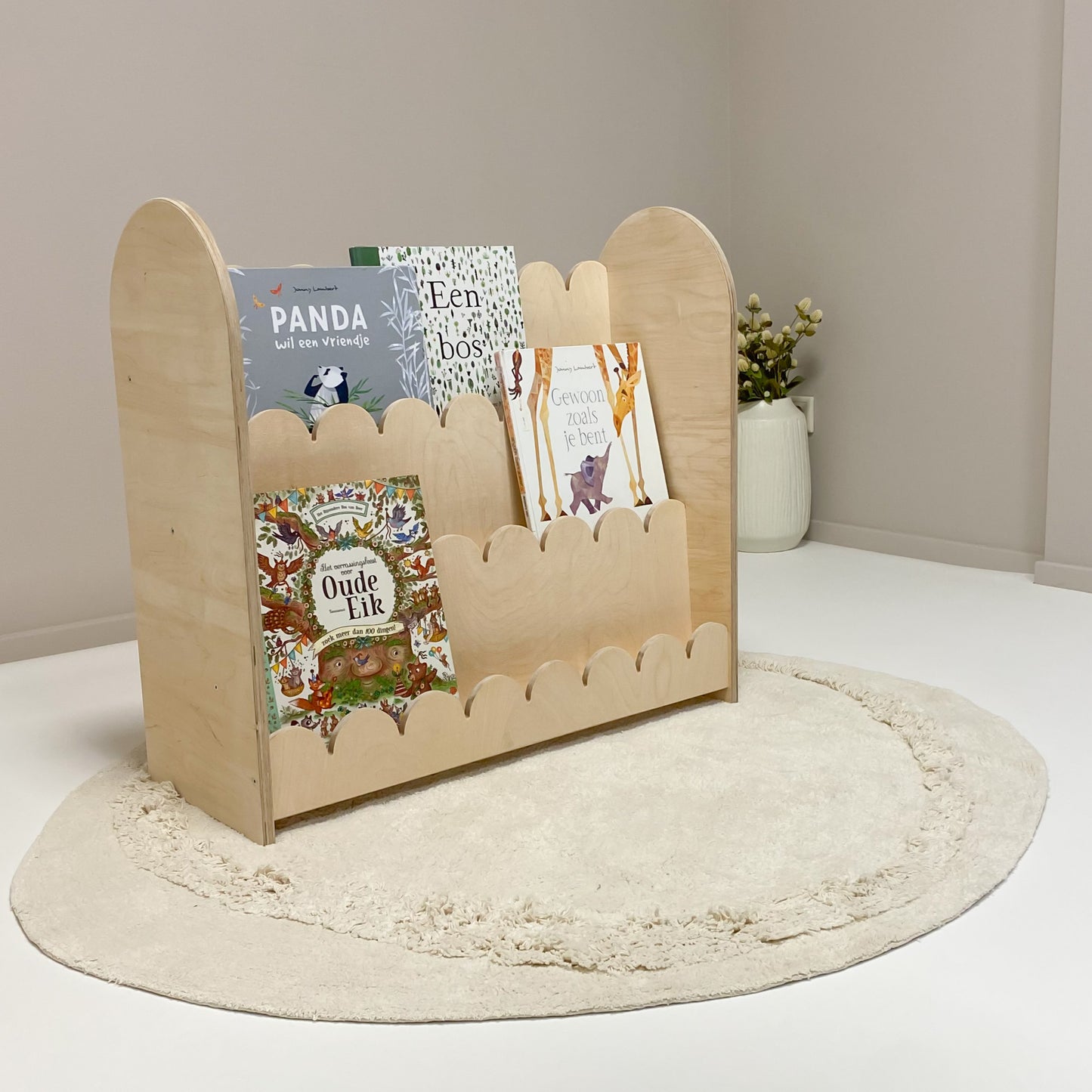 Bubble Montessori boekenkast kinderkamer | 3 treden - blank - all bubble - toddie.nl ®