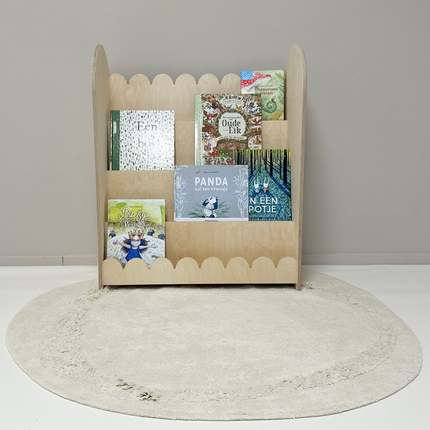 Bubble Montessori boekenkast kinderkamer | 4 treden - blank - toddie.nl ®