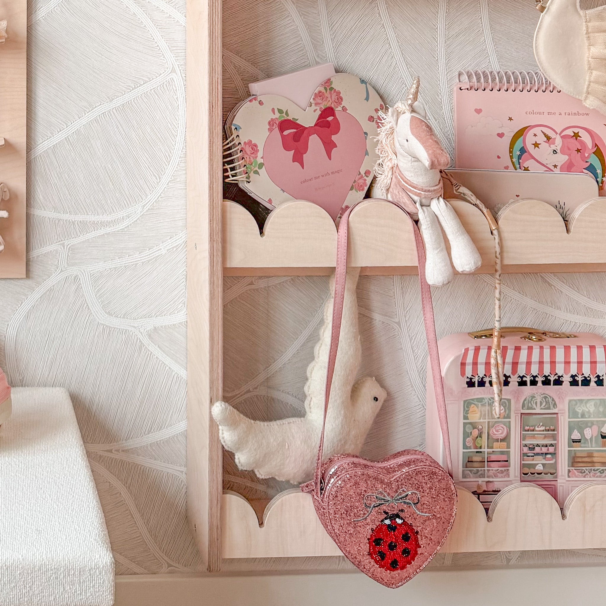 Bubble Montessori boekenrek kinderkamer | 5 planken - blank