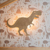 Houten wandlamp kinderkamer | Tyrannosaurus - blank - toddie.nl ®