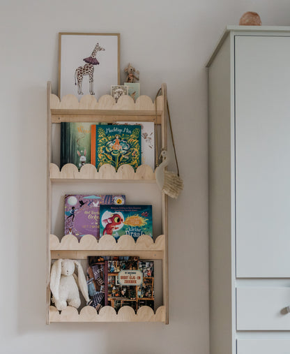 Bubble Montessori boekenrek kinderkamer | 4 planken - blank - toddie.nl ®