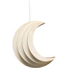 Afbeelding in Gallery-weergave laden, Houten hanglamp kinderkamer | Maan - blank