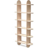 Round montessori boeken wandkast kinderkamer | Vakkenkast 6 planken - blank