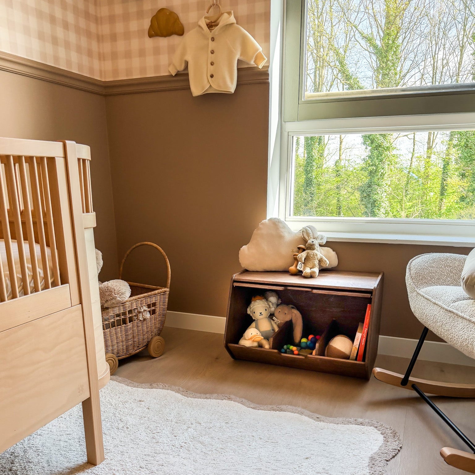 Stowie Stapelbare Opbergkist met Deksel - Wengé - toddie.nl ®