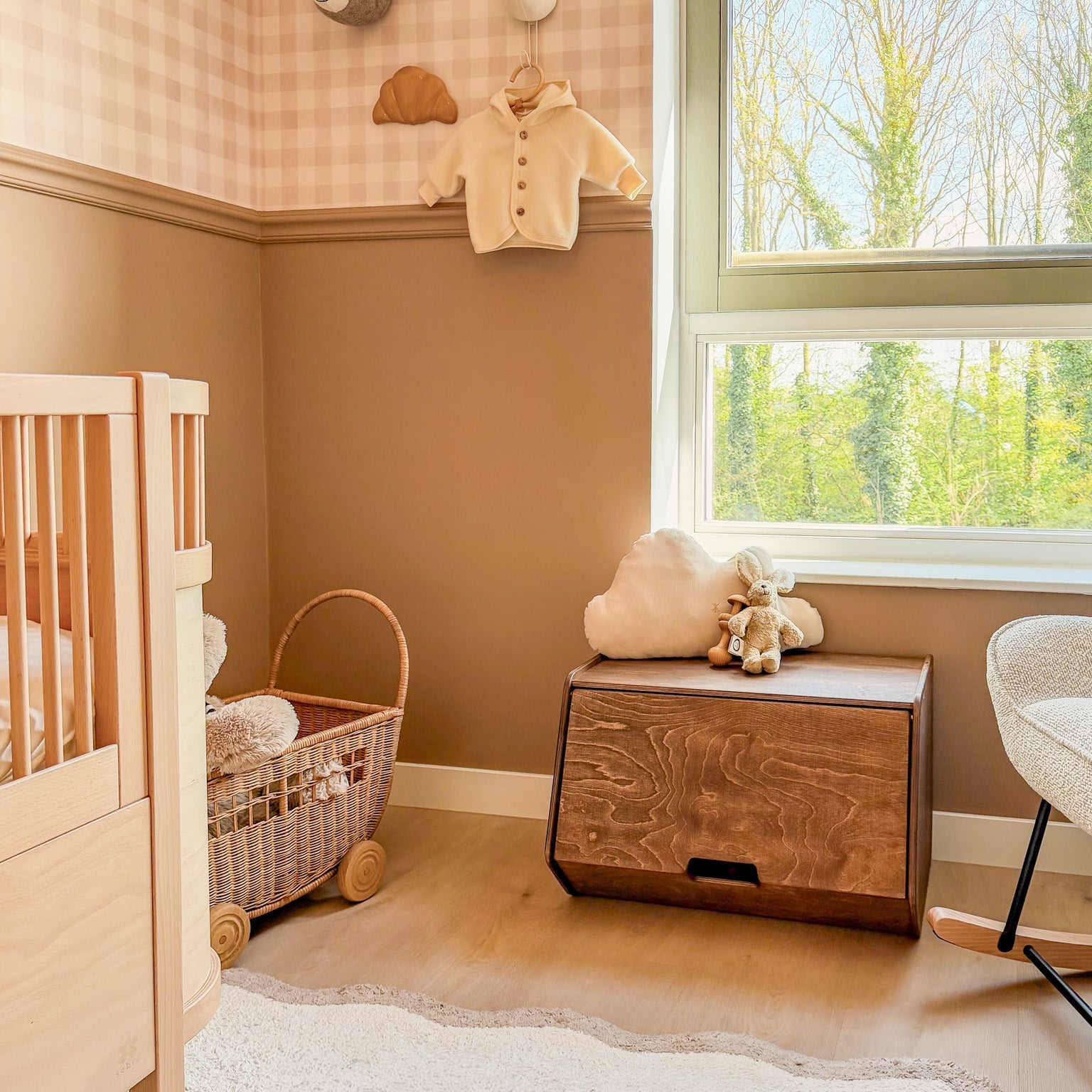 Stowie Stapelbare Opbergkist met Deksel - Wengé - toddie.nl ®